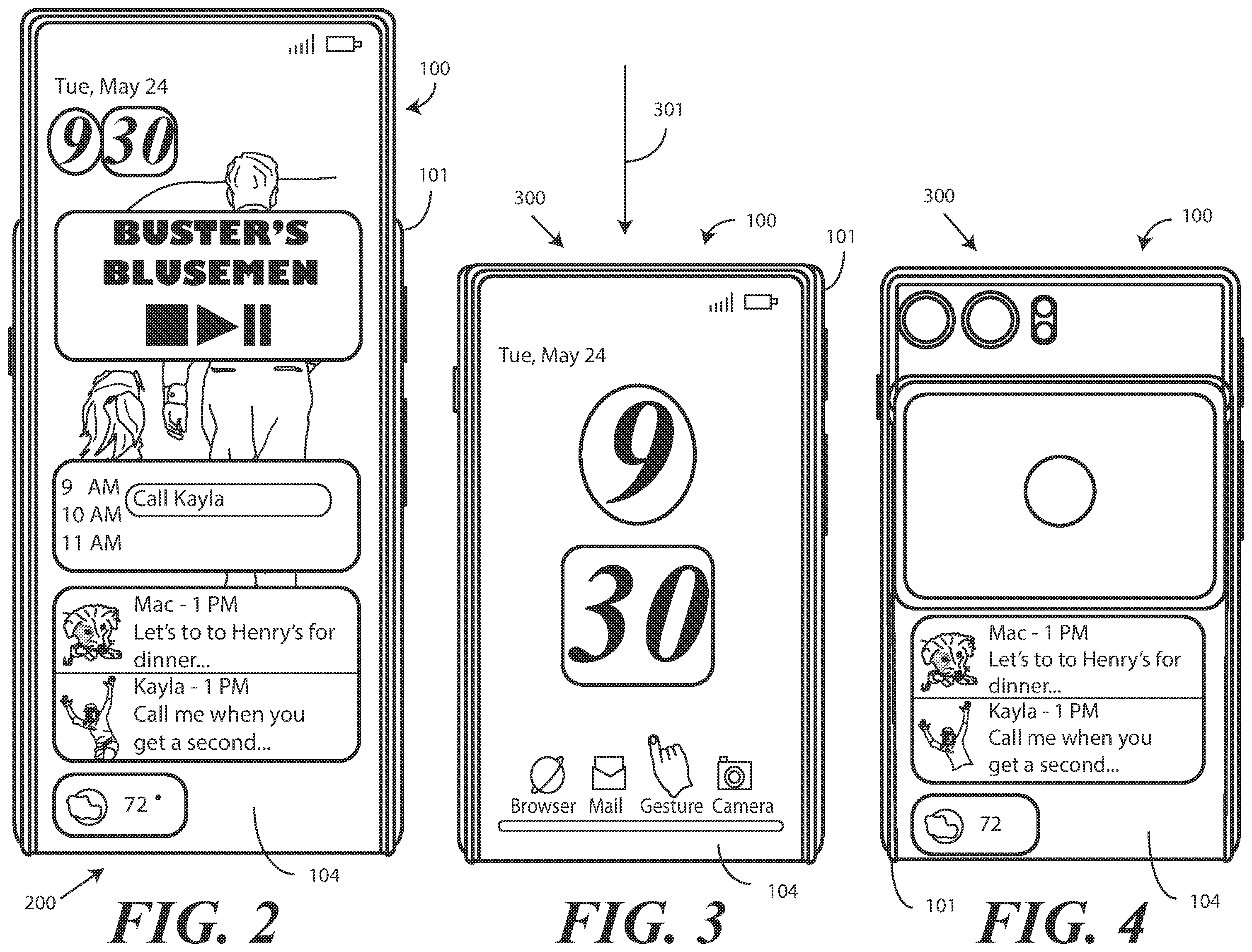 Patent US12602082 Figure 2 – Electronic devices with translating flexible displays and corresponding methods for providing haptic feedback