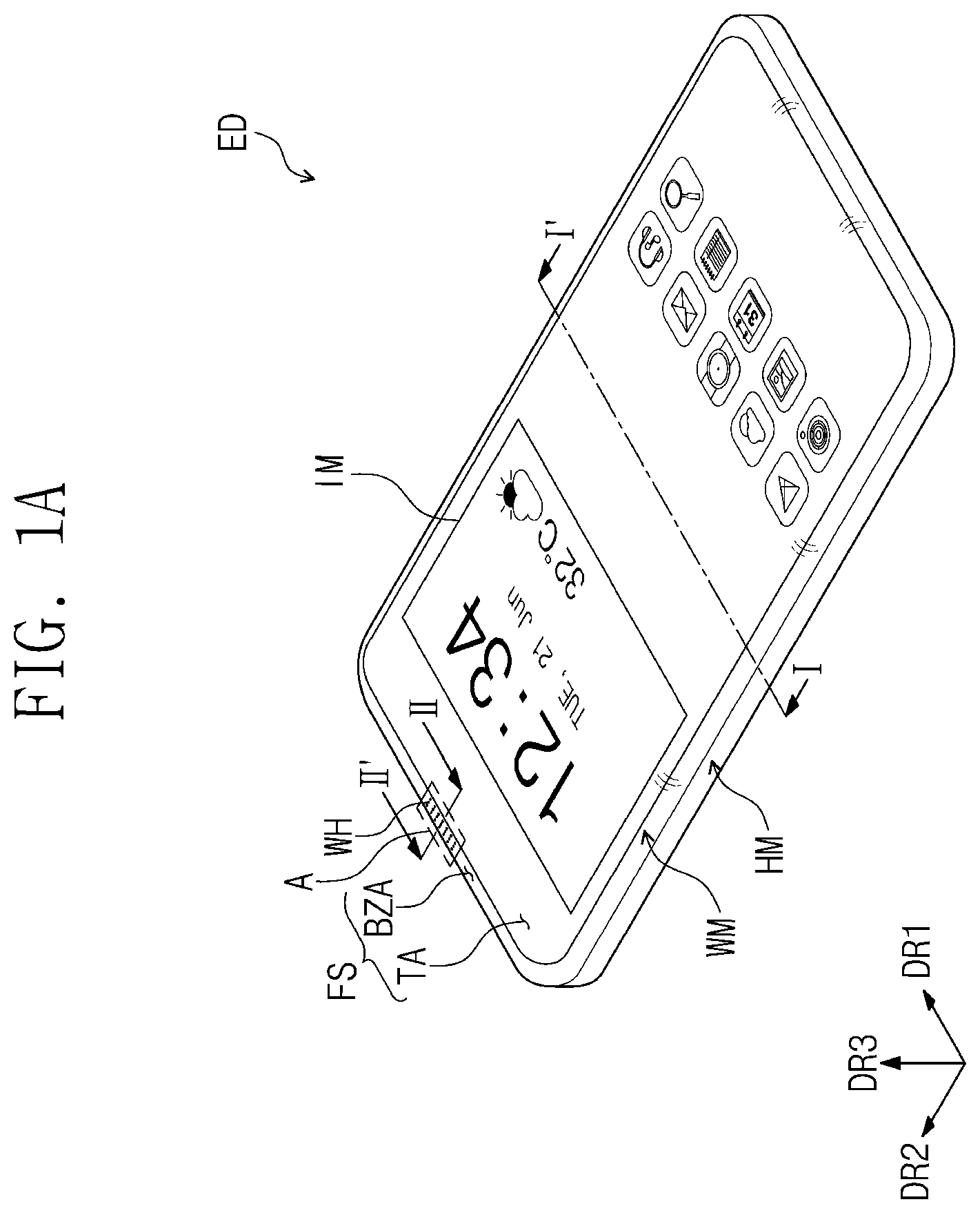 Patent US12602086 Figure 1 – Electronic device and method for manufacturing the same
