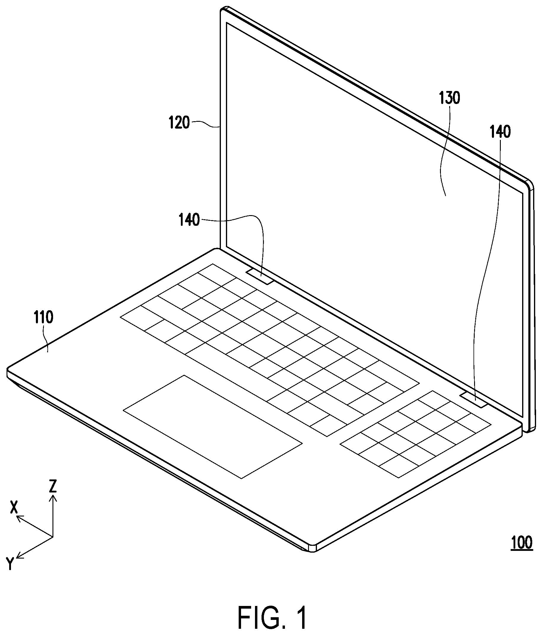 Patent US12602093 — Laptop computer — Figure 1