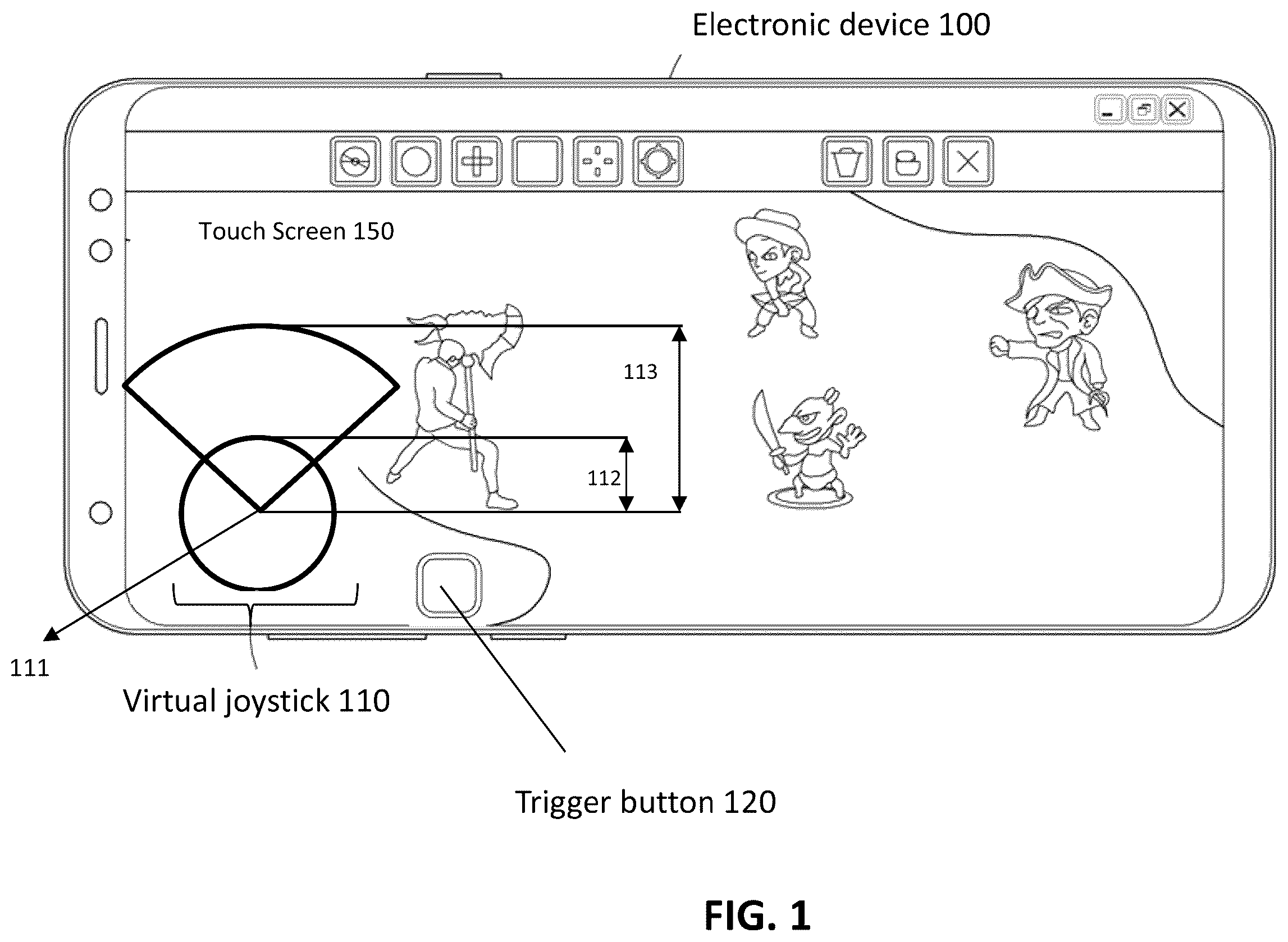 Patent US12602117 — Touch joystick — Figure 1