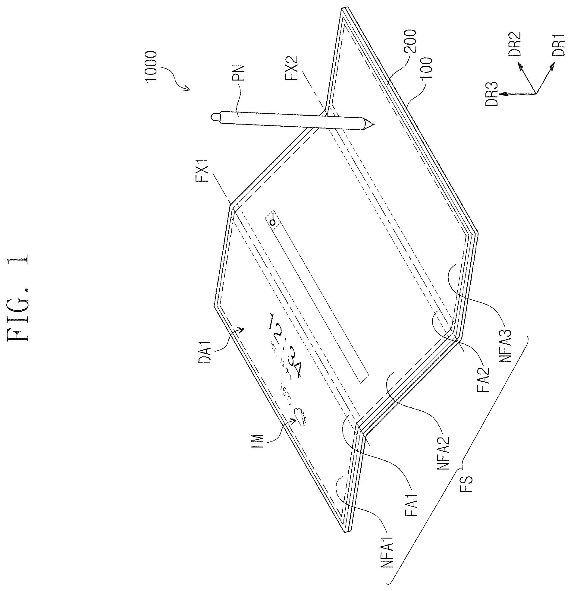 Patent US12602130 Figure 1 – Electronic device