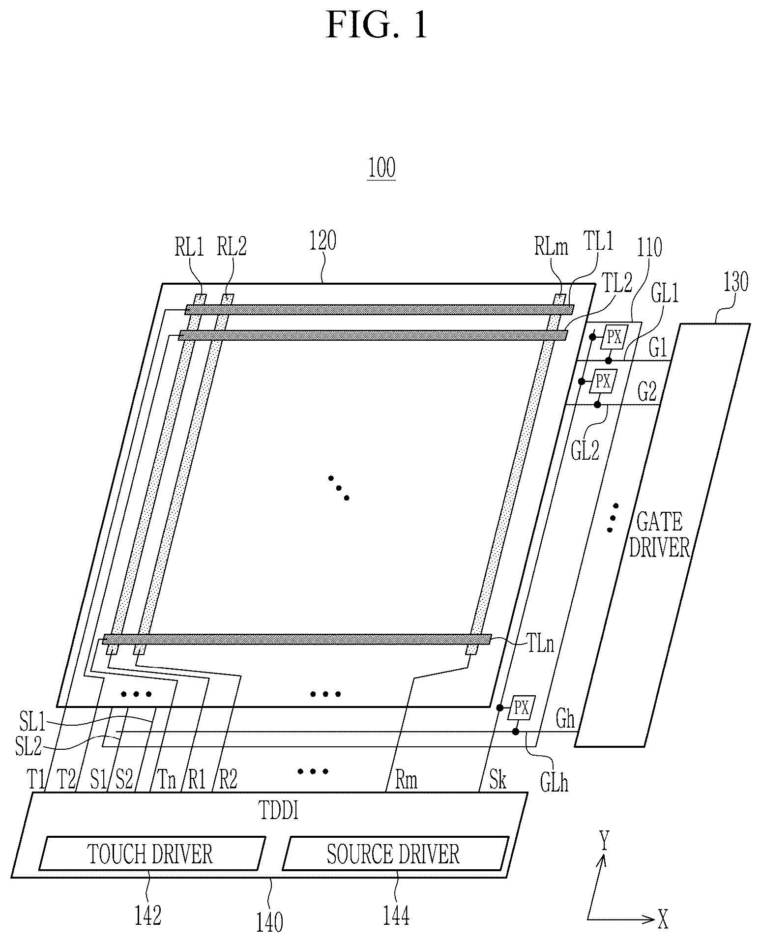 Patent US12602133 — Touch driver, touch device, and display device including the same — Figure 1