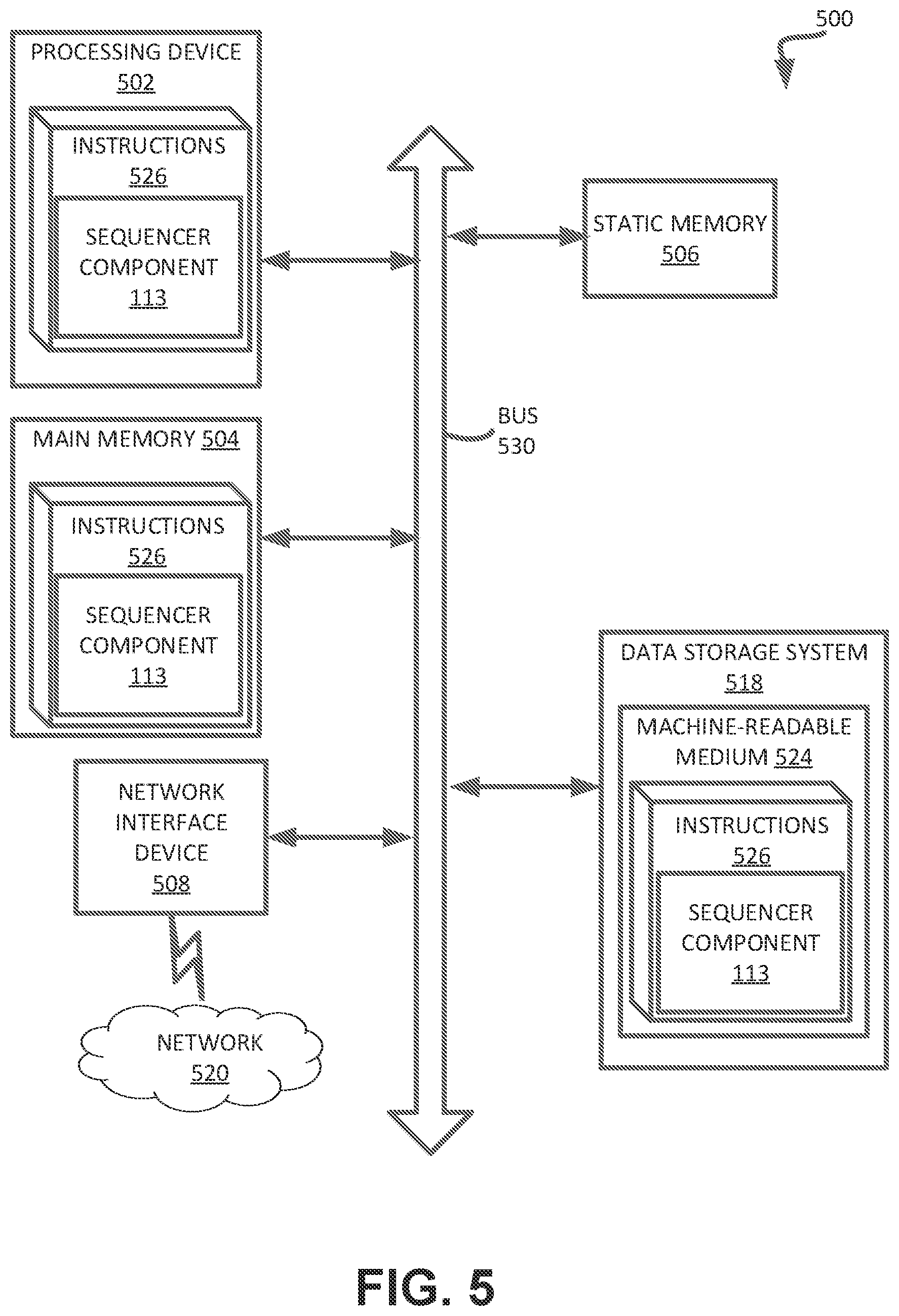 Patent US12602186 Figure 5 – Managing distribution of page addresses and partition numbers in a memory sub-system