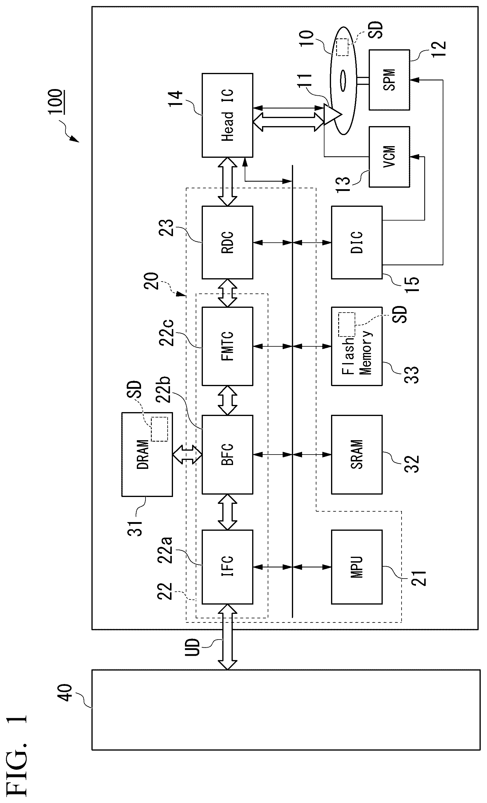 Patent US12602188 — Disk device and recording method — Figure 1
