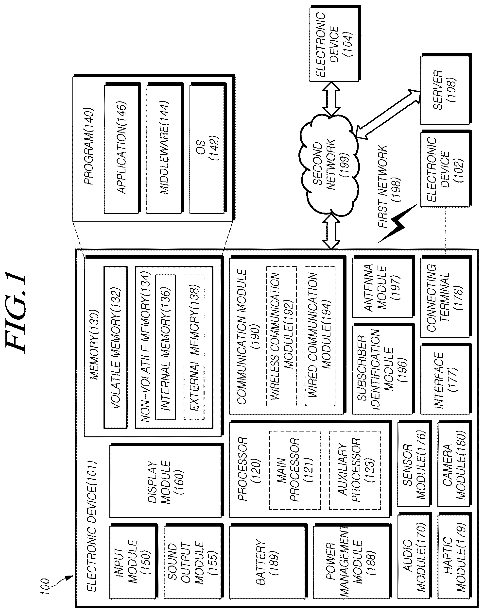 Patent US12602194 — XR device, electronic device and control method thereof — Figure 1