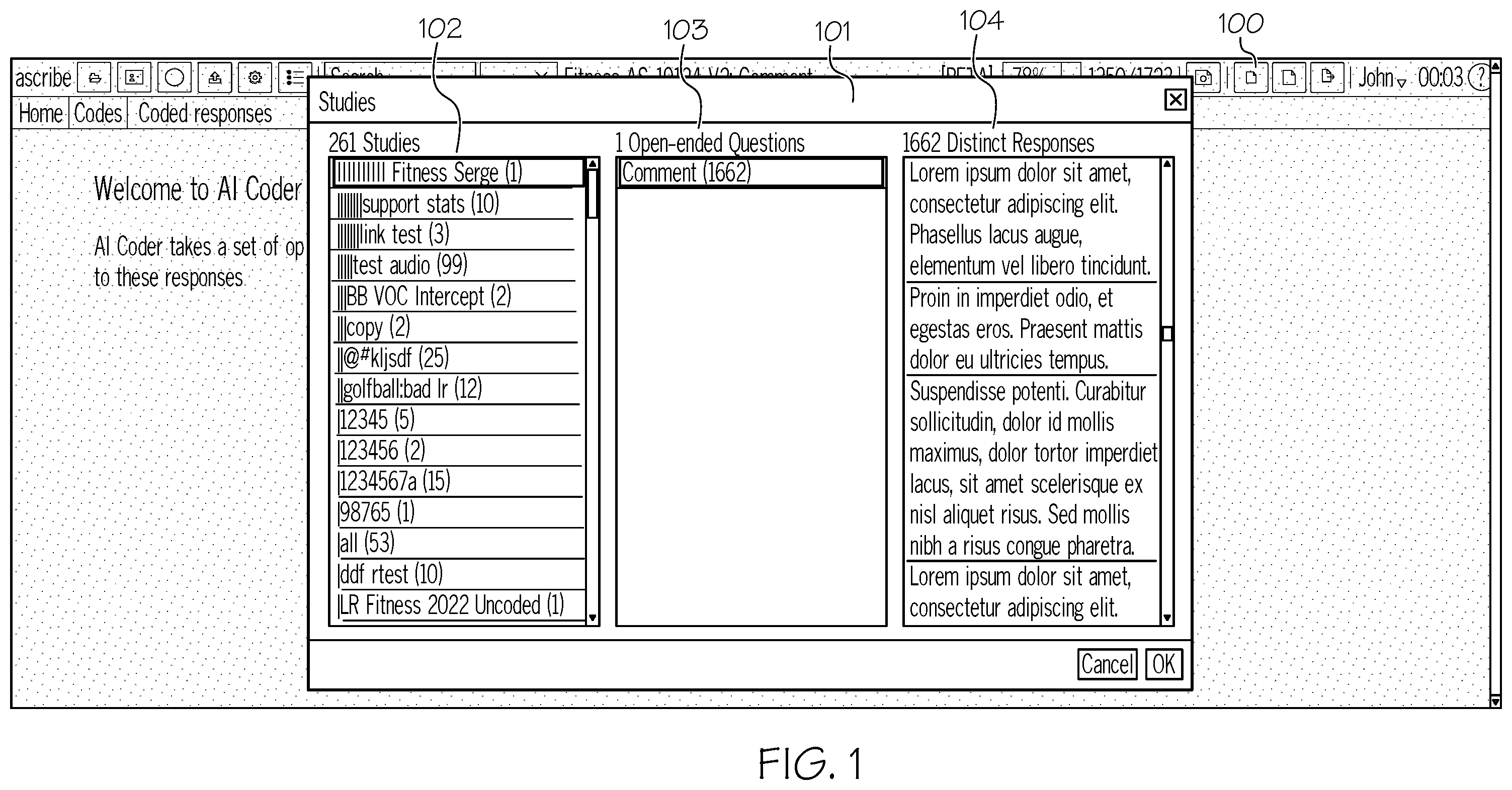 Patent US12602420 — Systems and methods for generating codes and code books based using cosine proximity — Figure 1