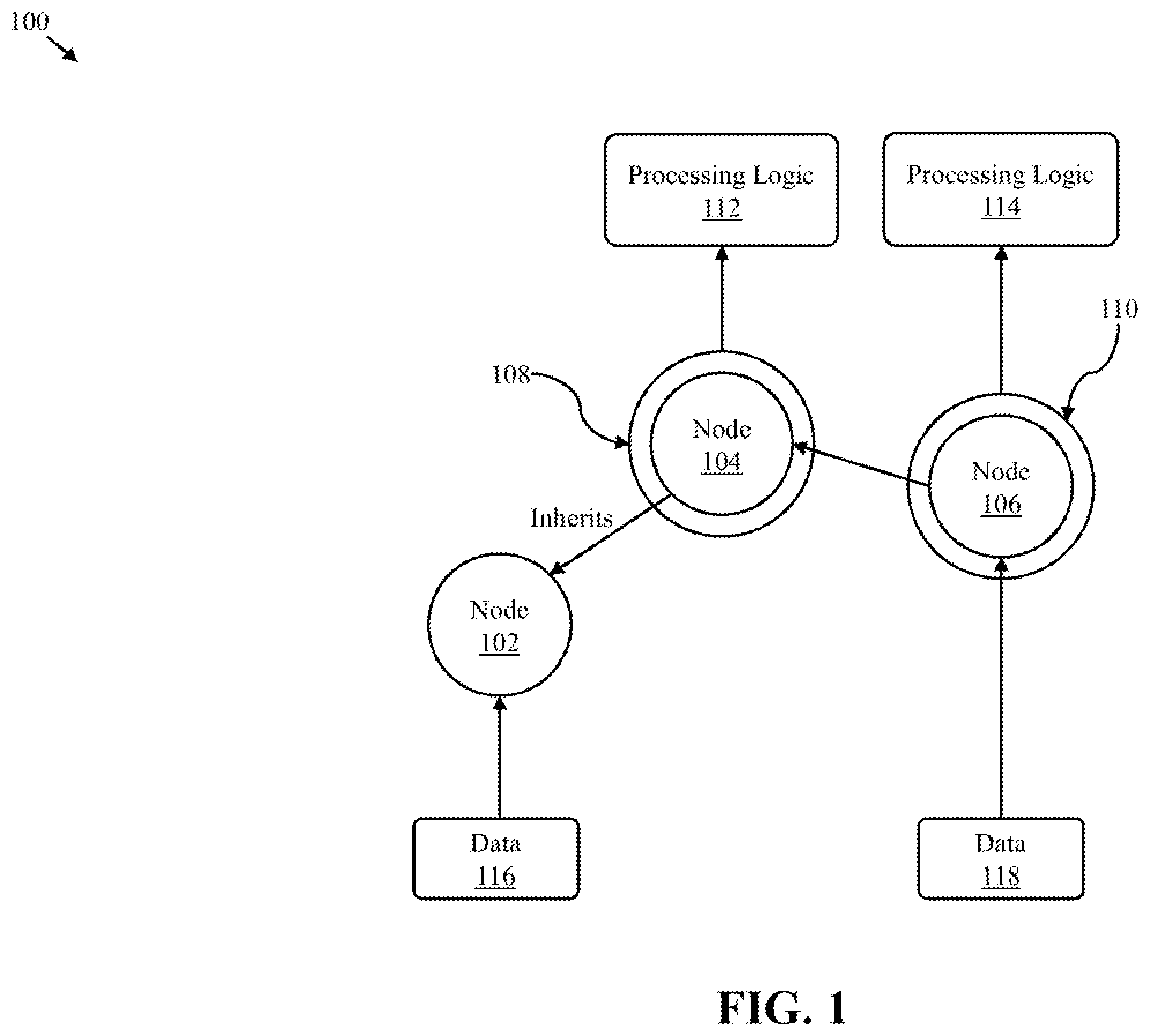 Patent US12602433 Figure 1 – Message management using graph-based models