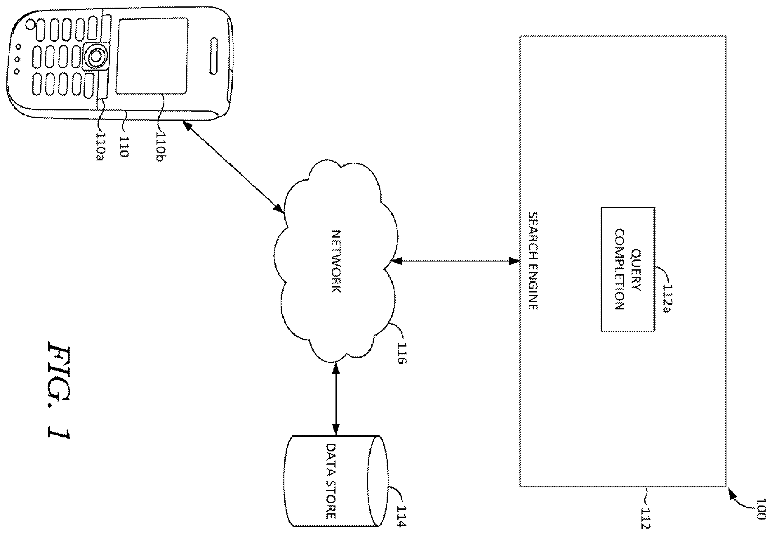Patent US12602445 — Query completion based on location — Figure 1