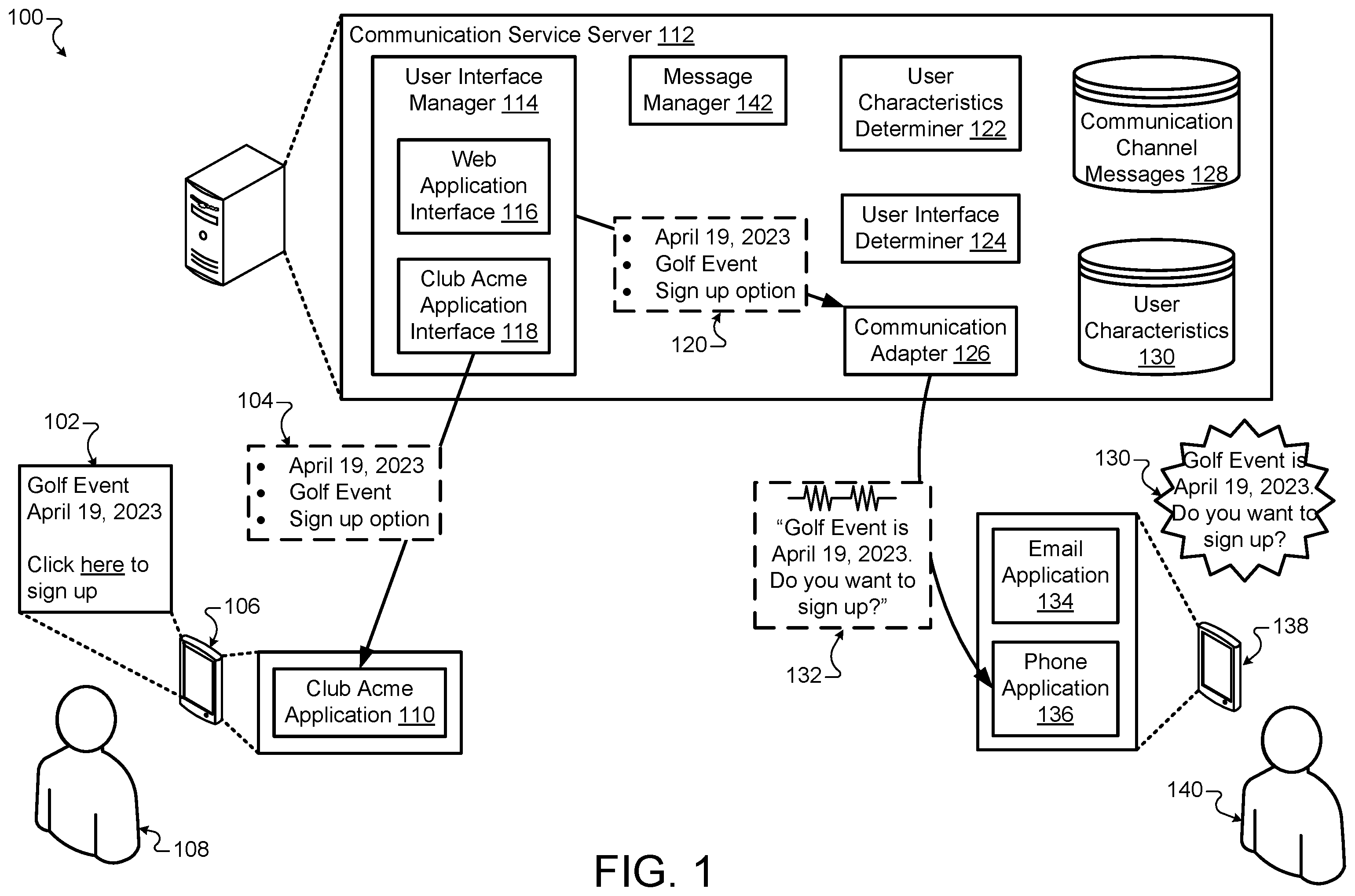 Patent US12602463 — Communication service adaption — Figure 1