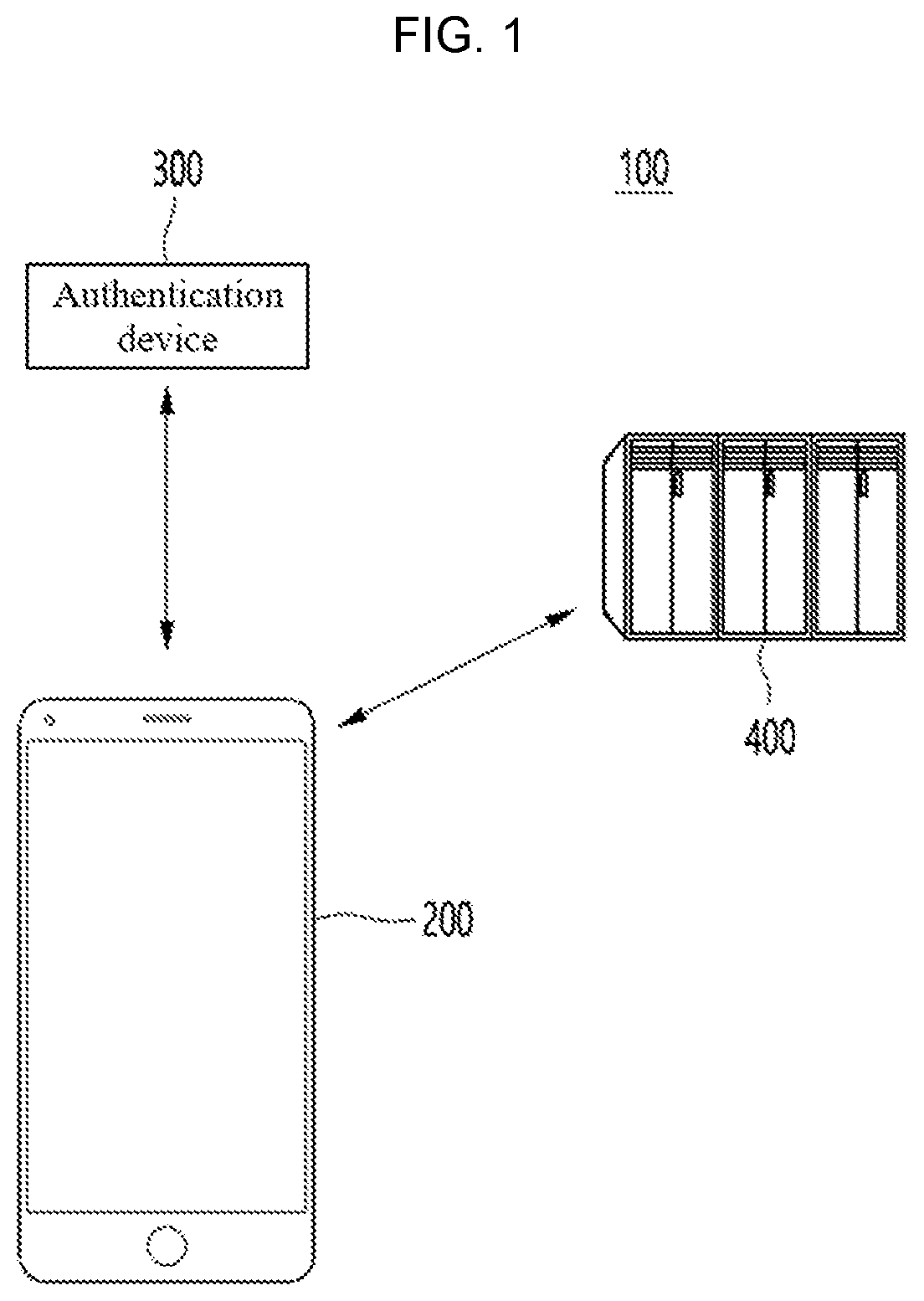 Patent US12602495 — Authentication information transmission device using inaudible sound wave communication — Figure 1