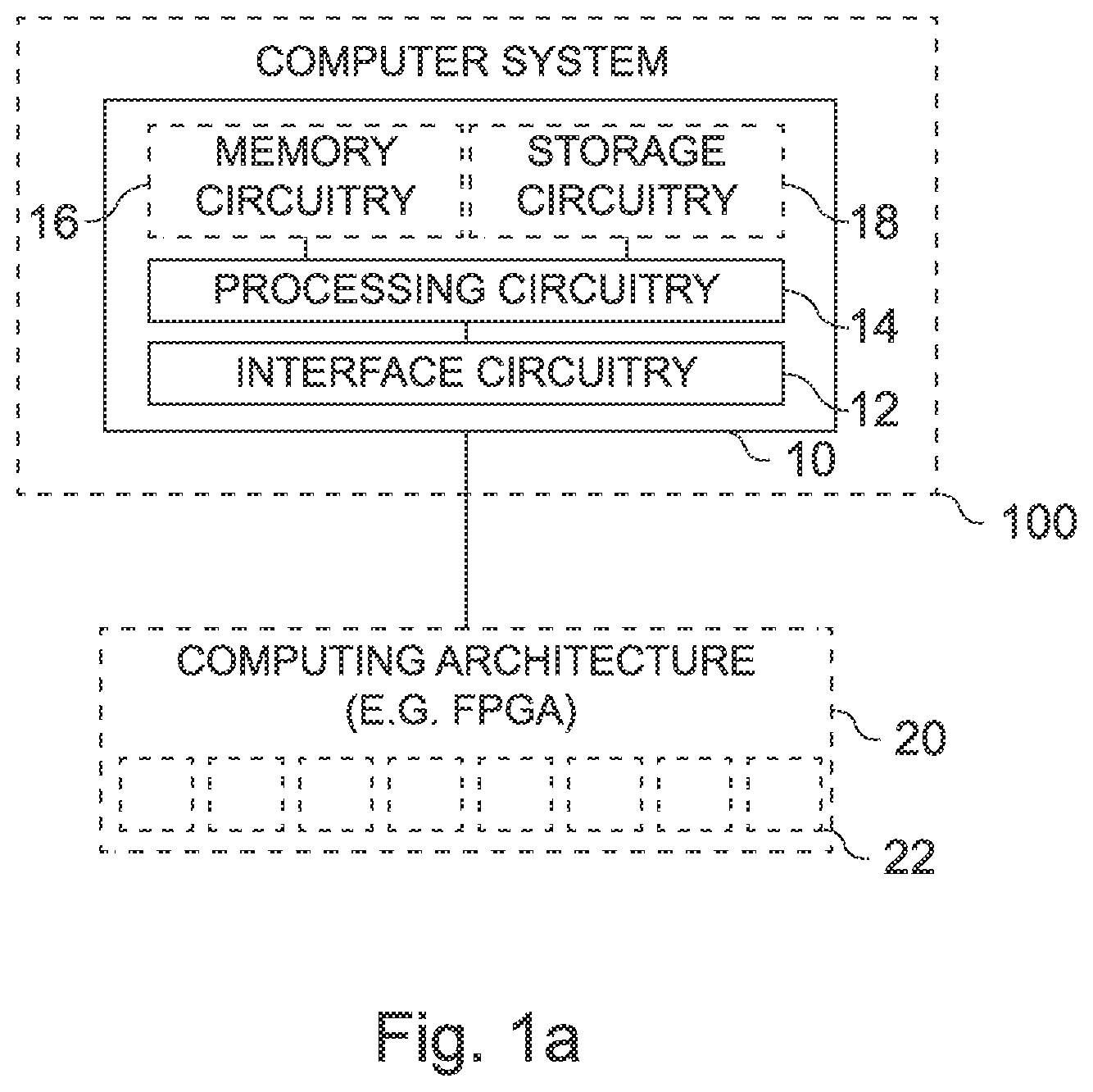 Patent US12602528 Figure 1 – Apparatus, device, method, and computer program for generating logic to be performed by computing circuitry of a computing architecture