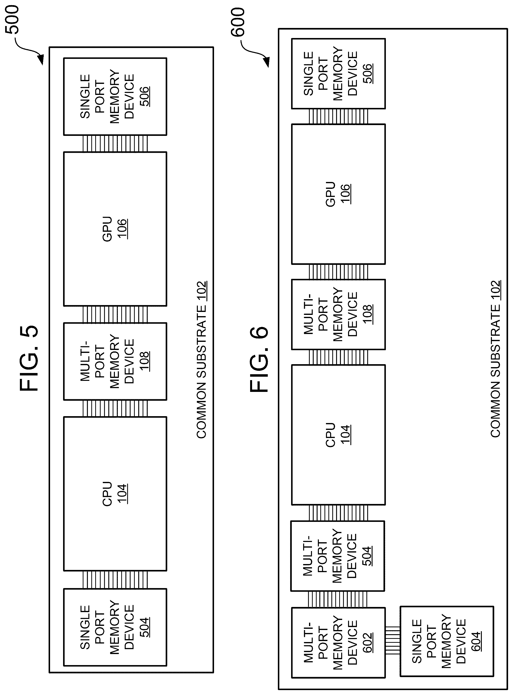 Patent US12602531 Figure 5 – Multi-chip module (MCM) with multi-port unified memory