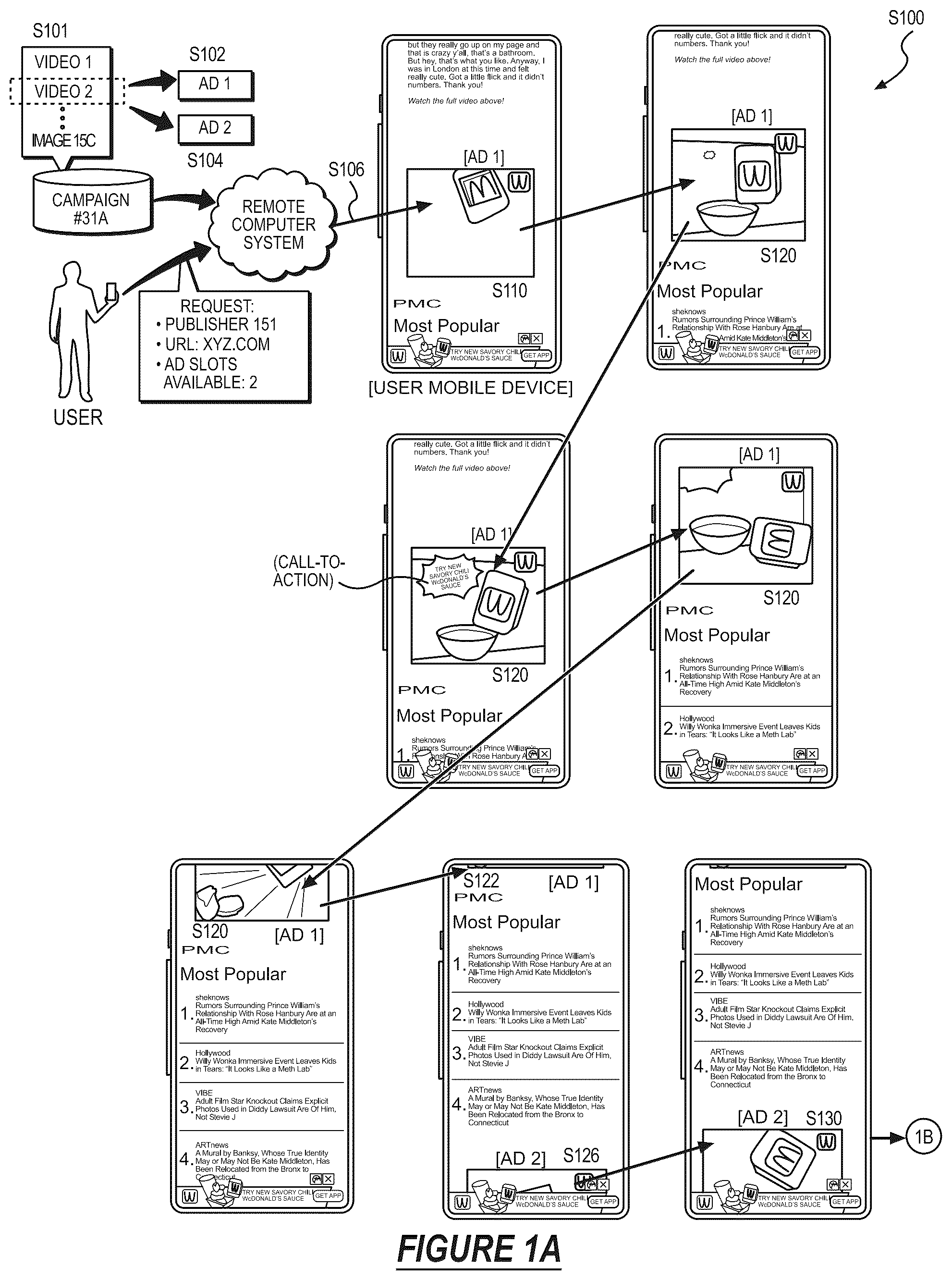 Patent US12602537 — Methods for serving interactive content to a user — Figure 1