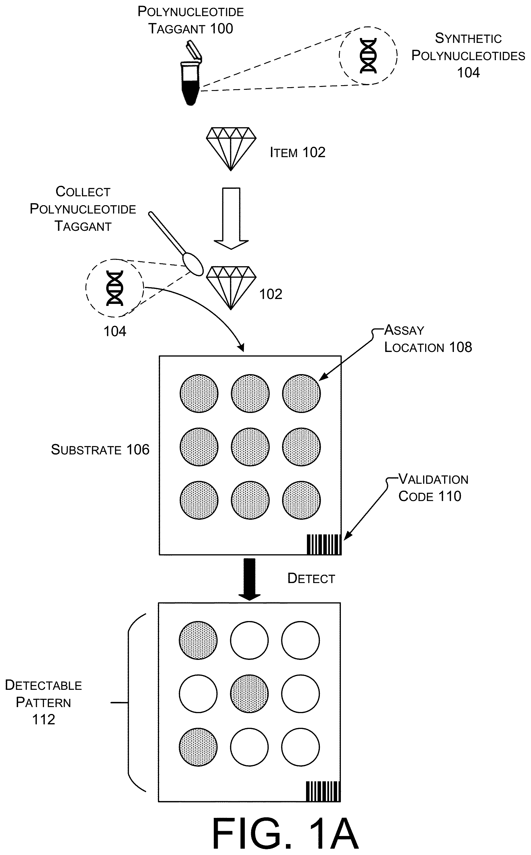 Patent US12602559 — Anti-counterfeit polynucleotide taggants — Figure 1