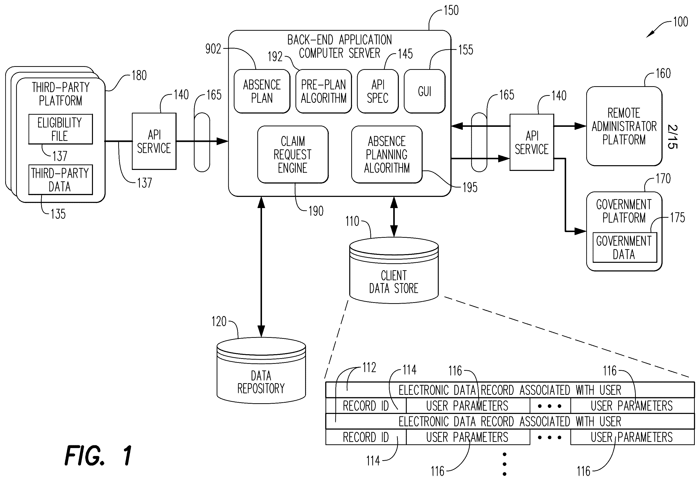 Patent US12602663 — Absence framework — Figure 1
