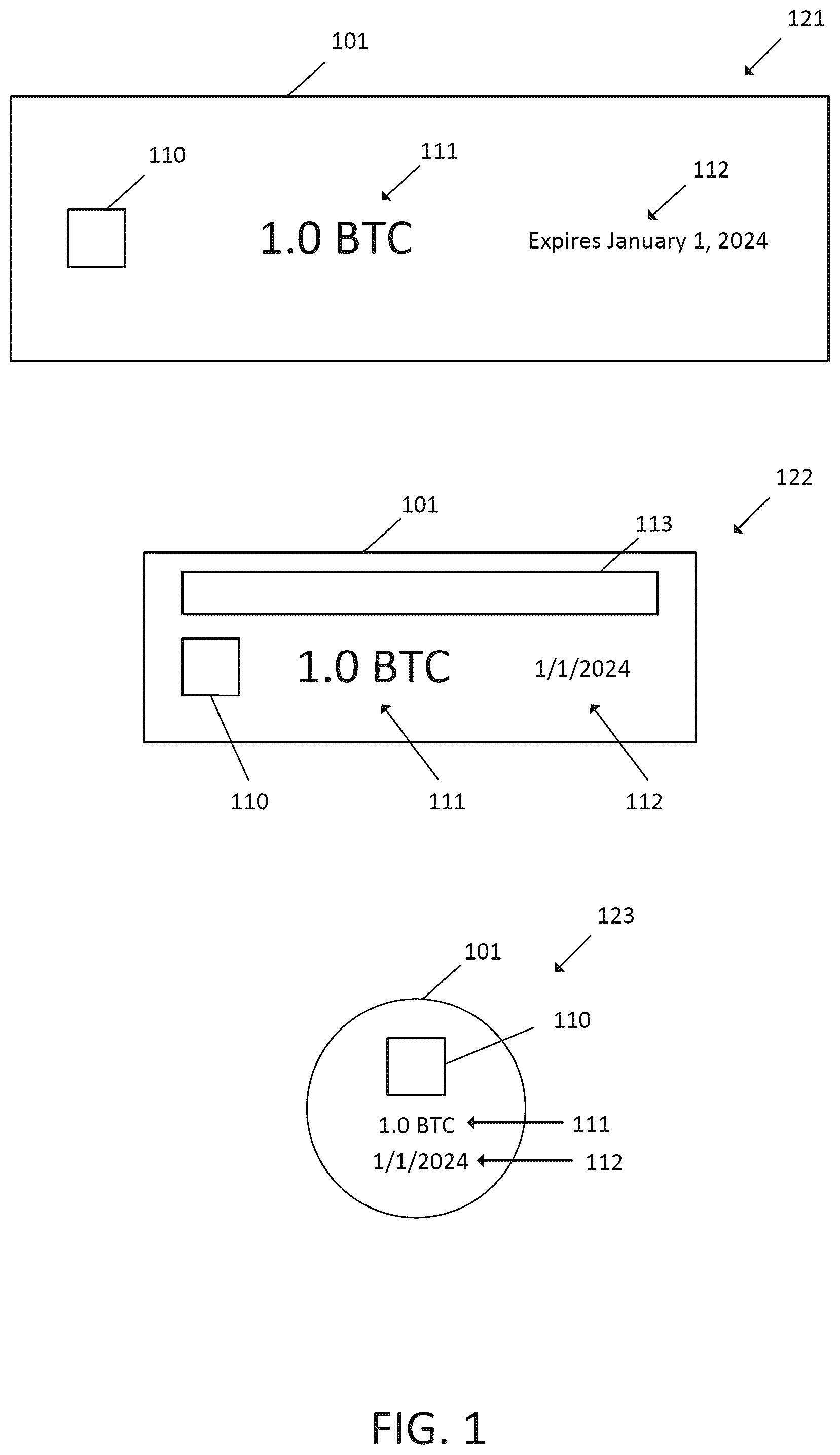 Patent US12602673 — Trustless physical cryptocurrency — Figure 1