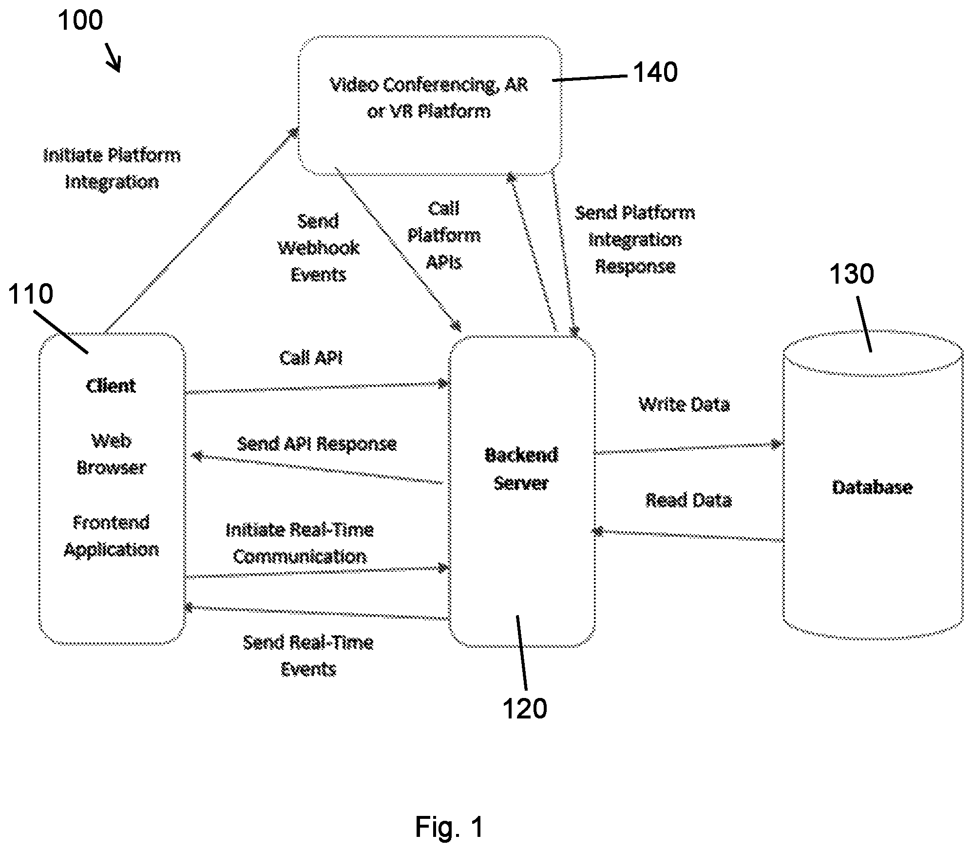 Patent US12602704 Figure 1 – System and method for determining engagement in collaborative software applications
