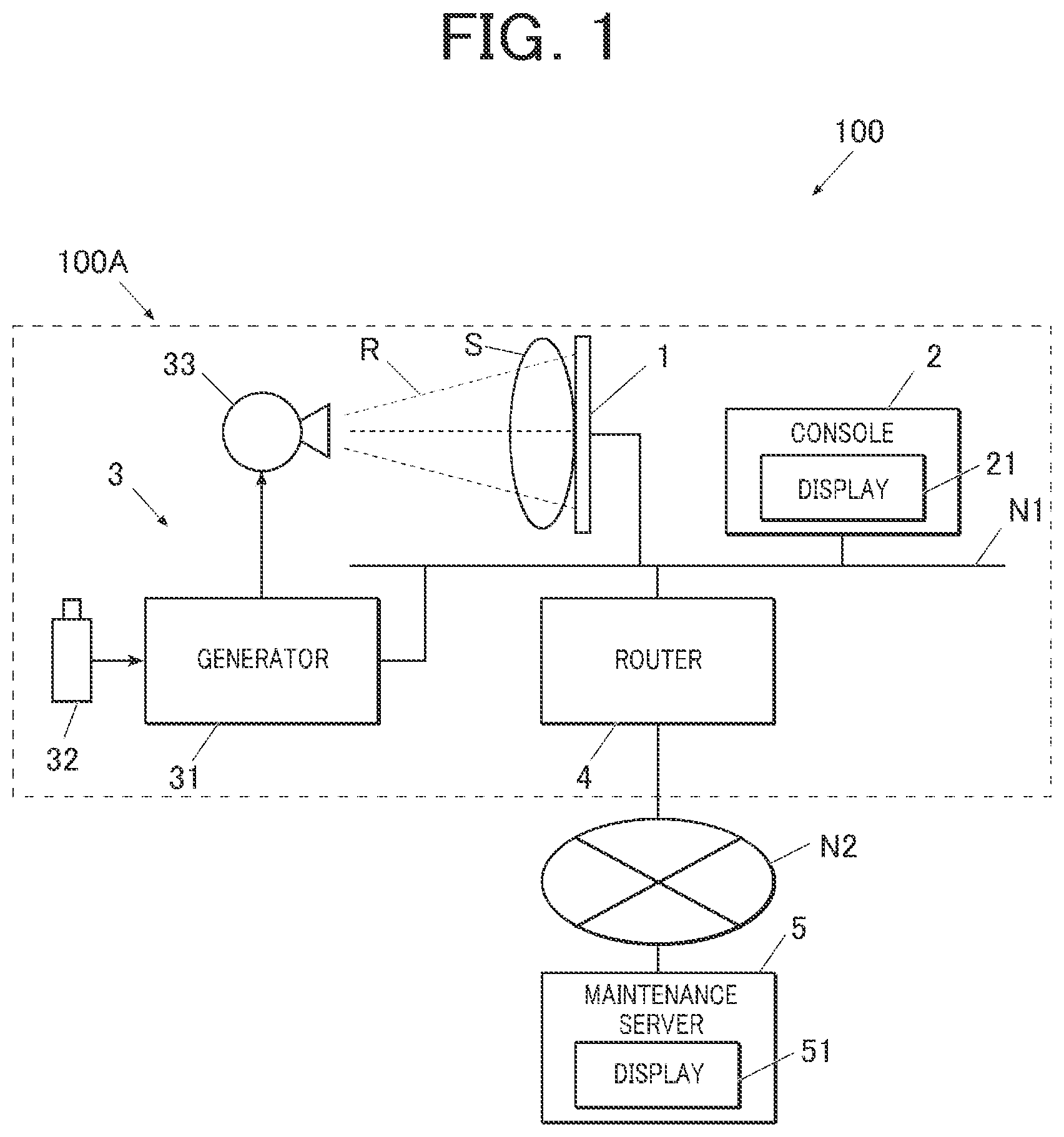 Patent US12602763 Figure 1 – Radiographic imaging apparatus and maintenance management system