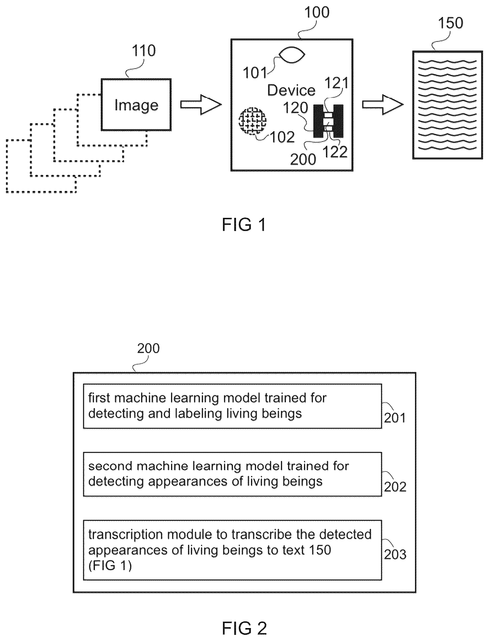 Patent US12602784 — Medical device for transcription of appearances in an image to text with machine learning — Figure 1