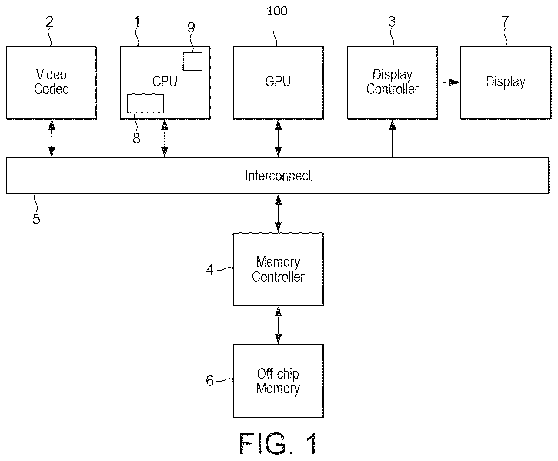 Patent US12602844 Figure 1 – Graphics processor