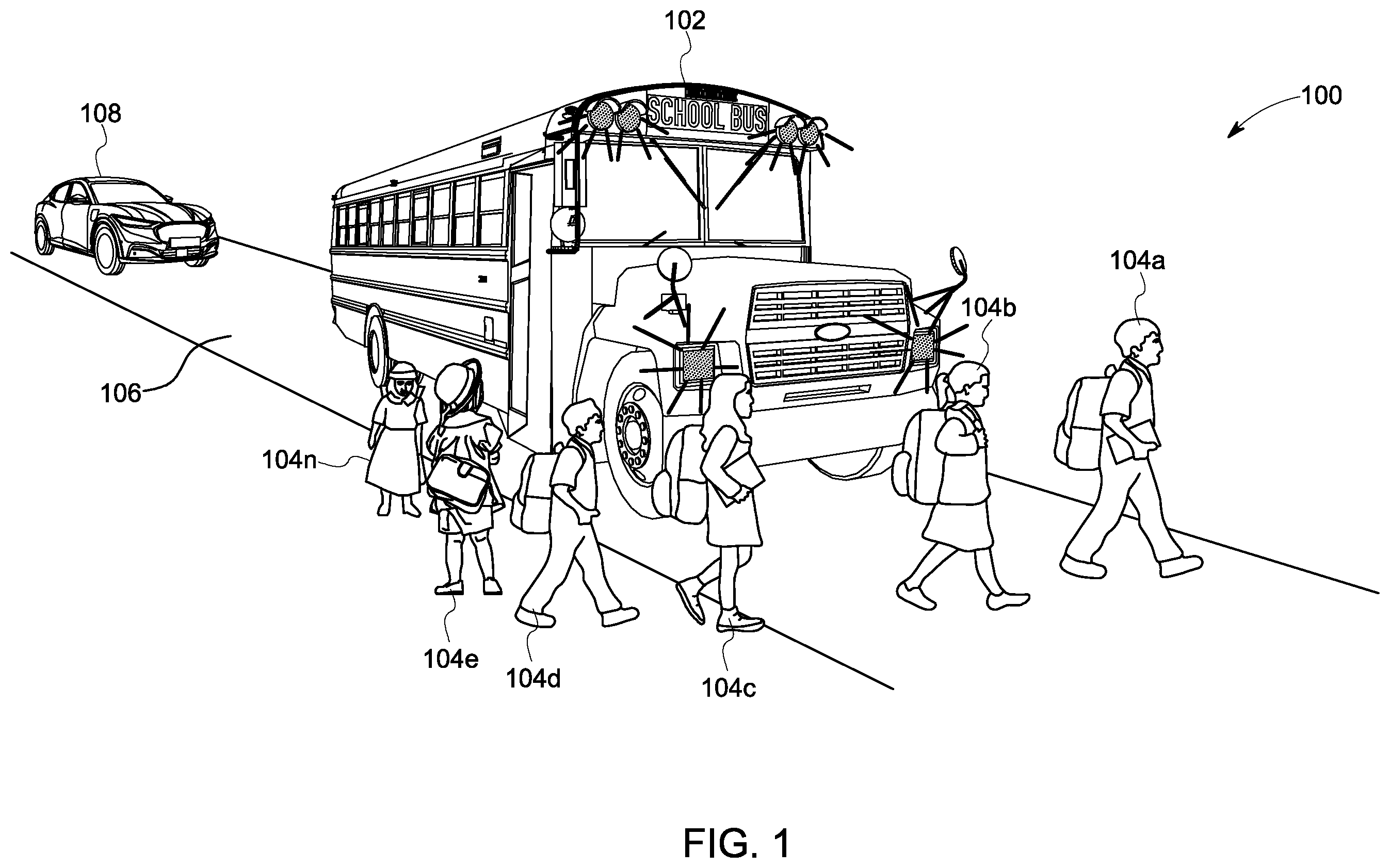 Patent US12602932 — Systems and methods for monitoring users exiting a vehicle — Figure 1