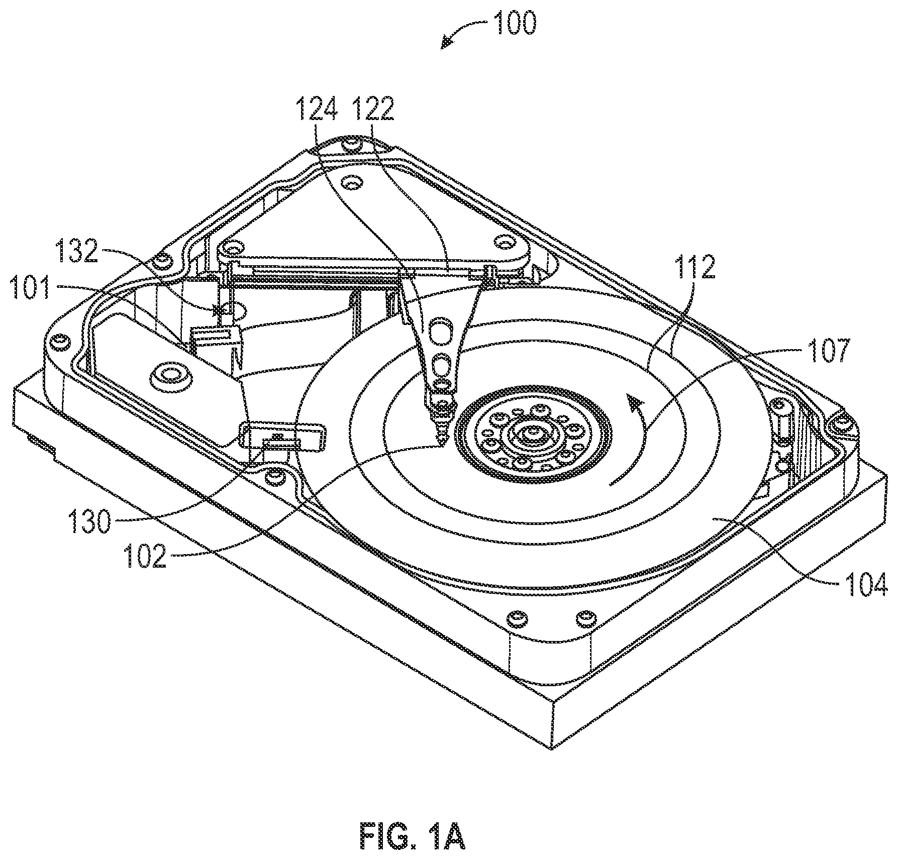 Patent US12603105 — Latch for zero/fixed skew data storage device — Figure 1
