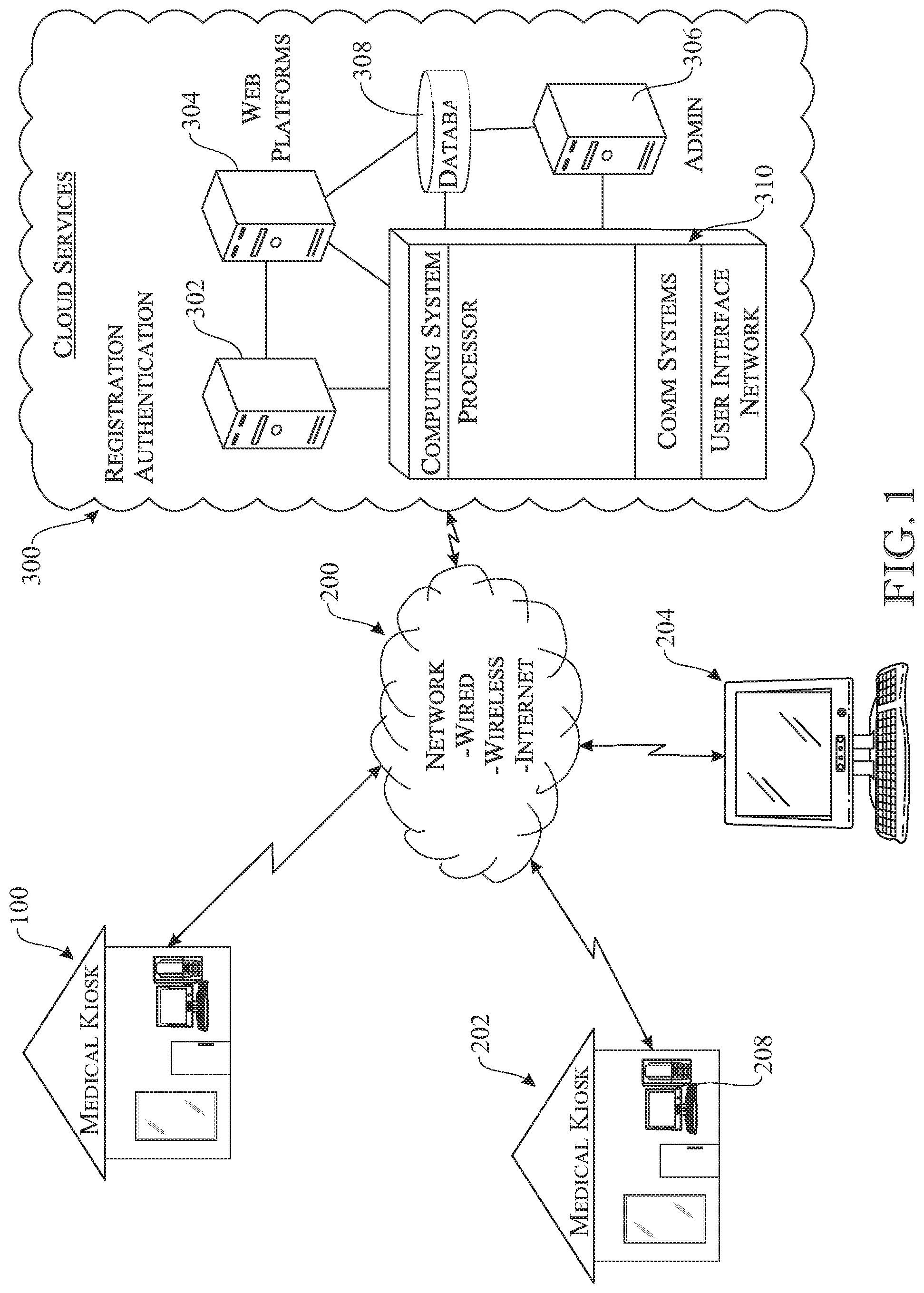 Patent US12603174 — Method for utilizing a medical services kiosk — Figure 1