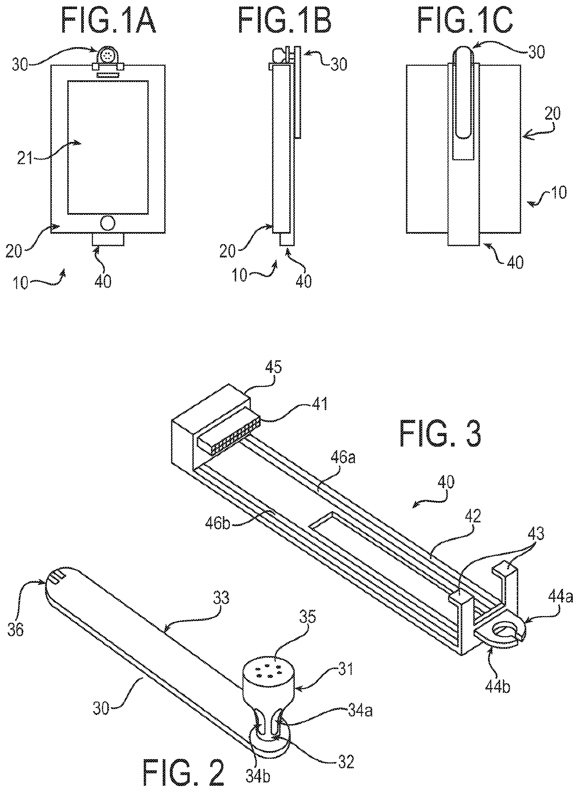 Patent US12610003 — Attachment module for coupling at least one wireless earphone with a mobile device — Figure 1