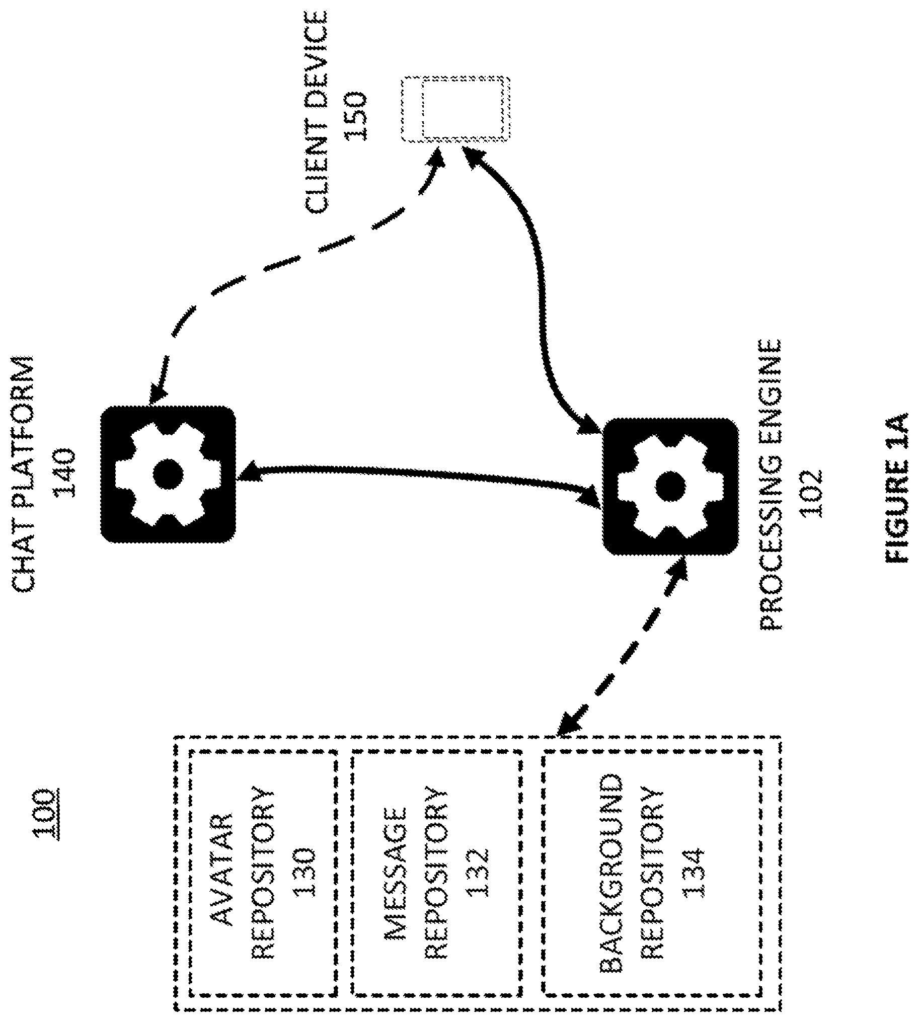 Patent US12610024 Figure 1 – Dynamic background selection in a chat interface