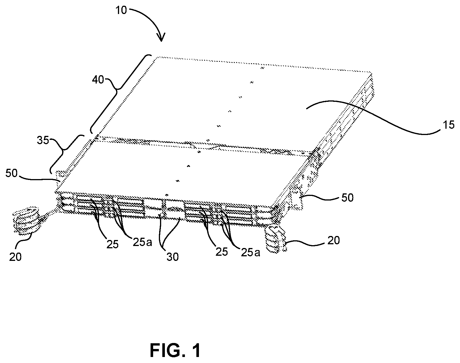 Patent US12610164 — Patch panel with extension cable storage — Figure 1