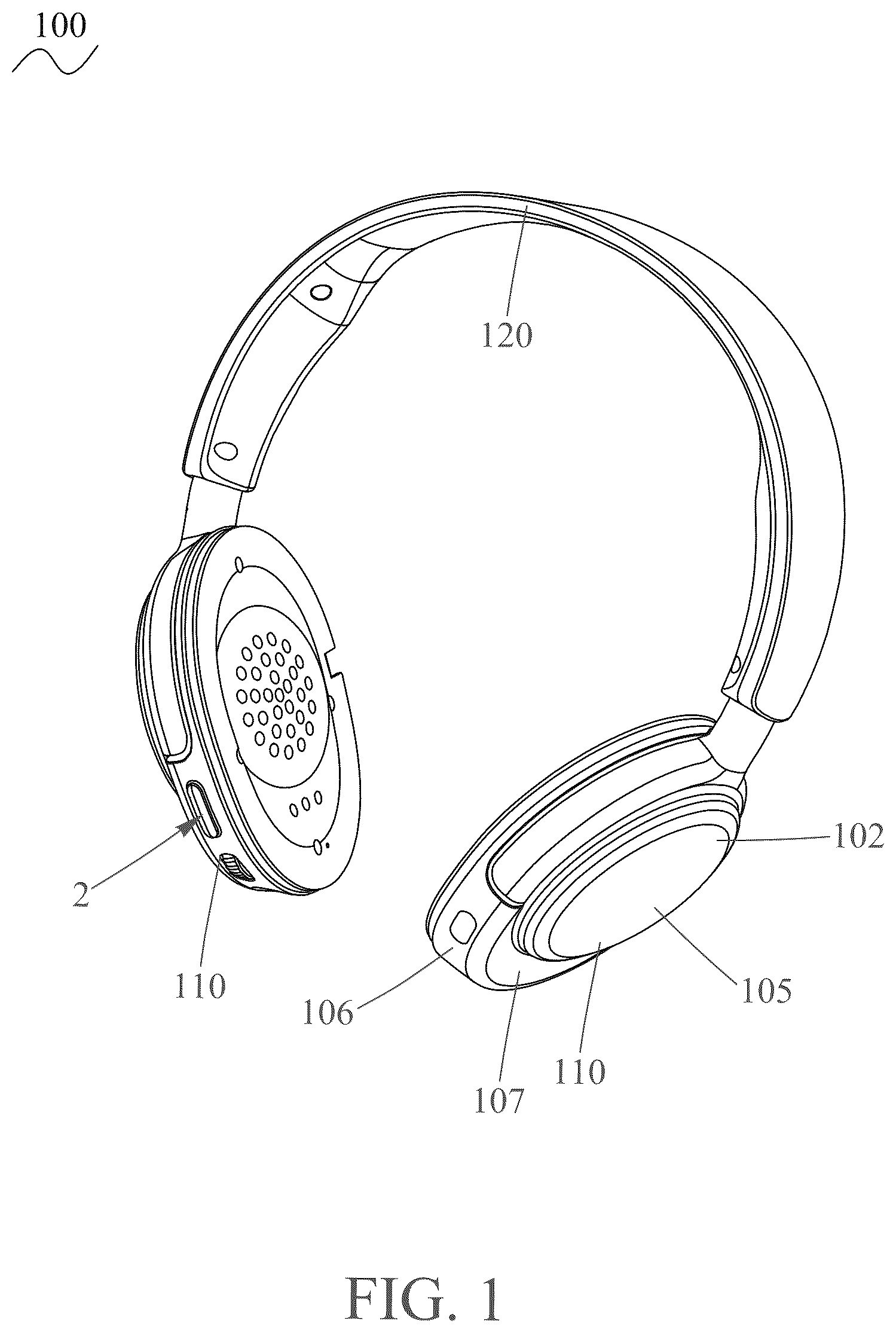Patent US12610174 — Headphone — Figure 1