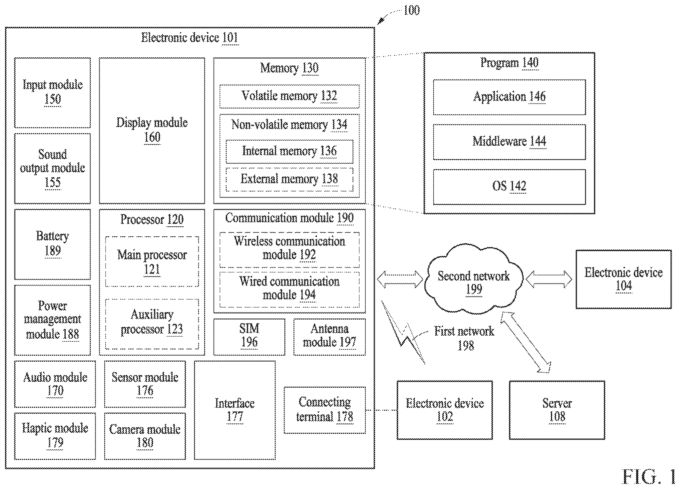 Patent US12610220 Figure 1 – Electronic device and offline device registration method