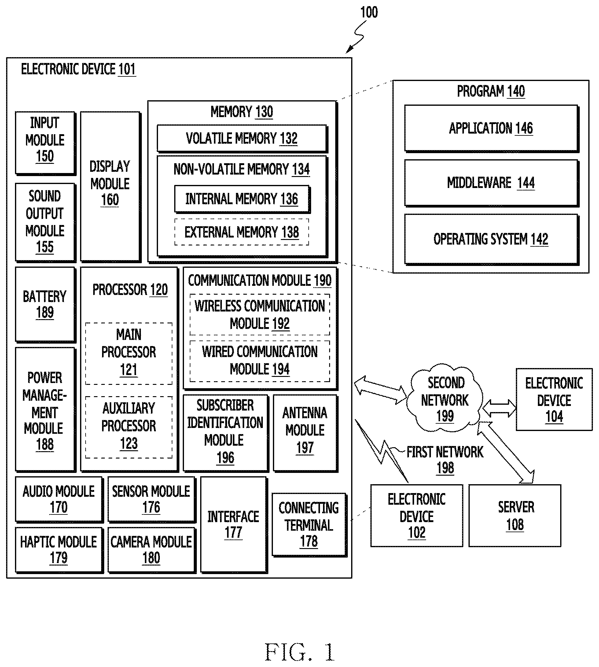 Patent US12610449 — Electronic device including thermal interface material — Figure 1