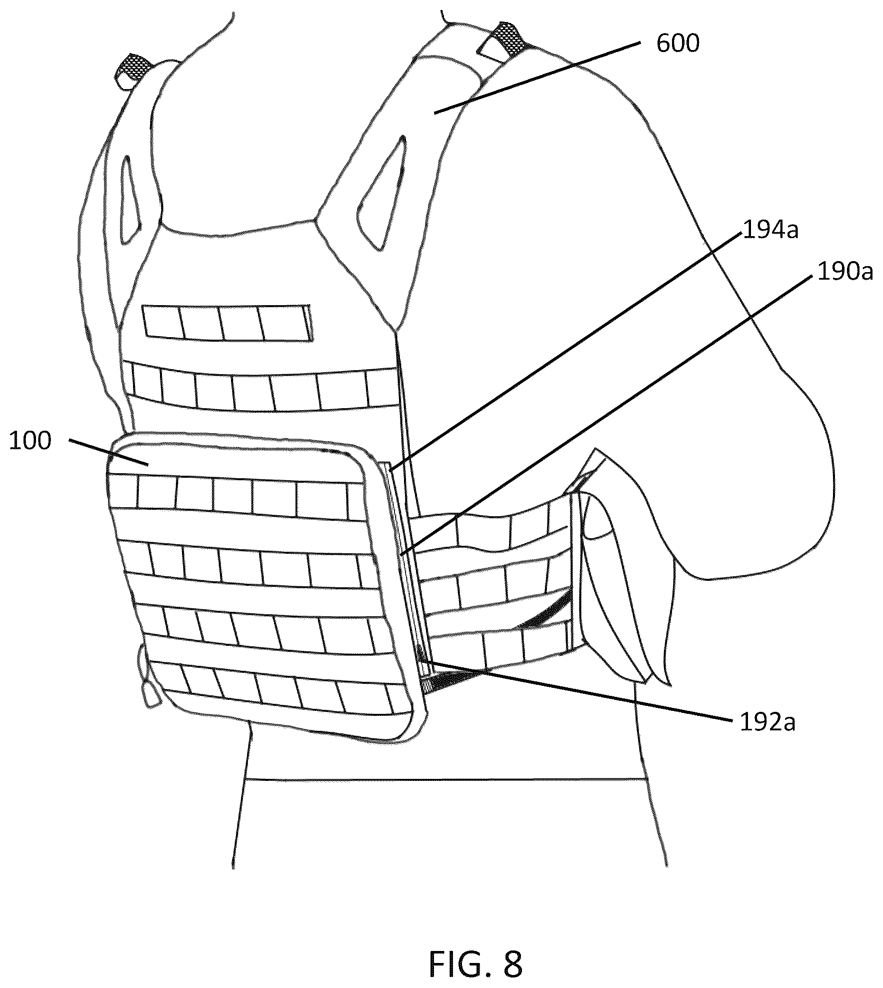 Patent US12610496 Figure 9 – System for supplying power to at least one power distribution and data hub using a portable battery pack