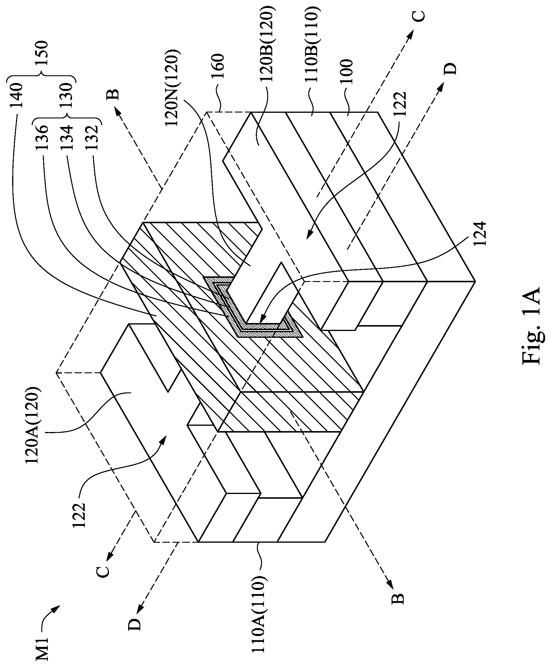 Patent US12610552 Figure 1 – Memory device and method for forming the same