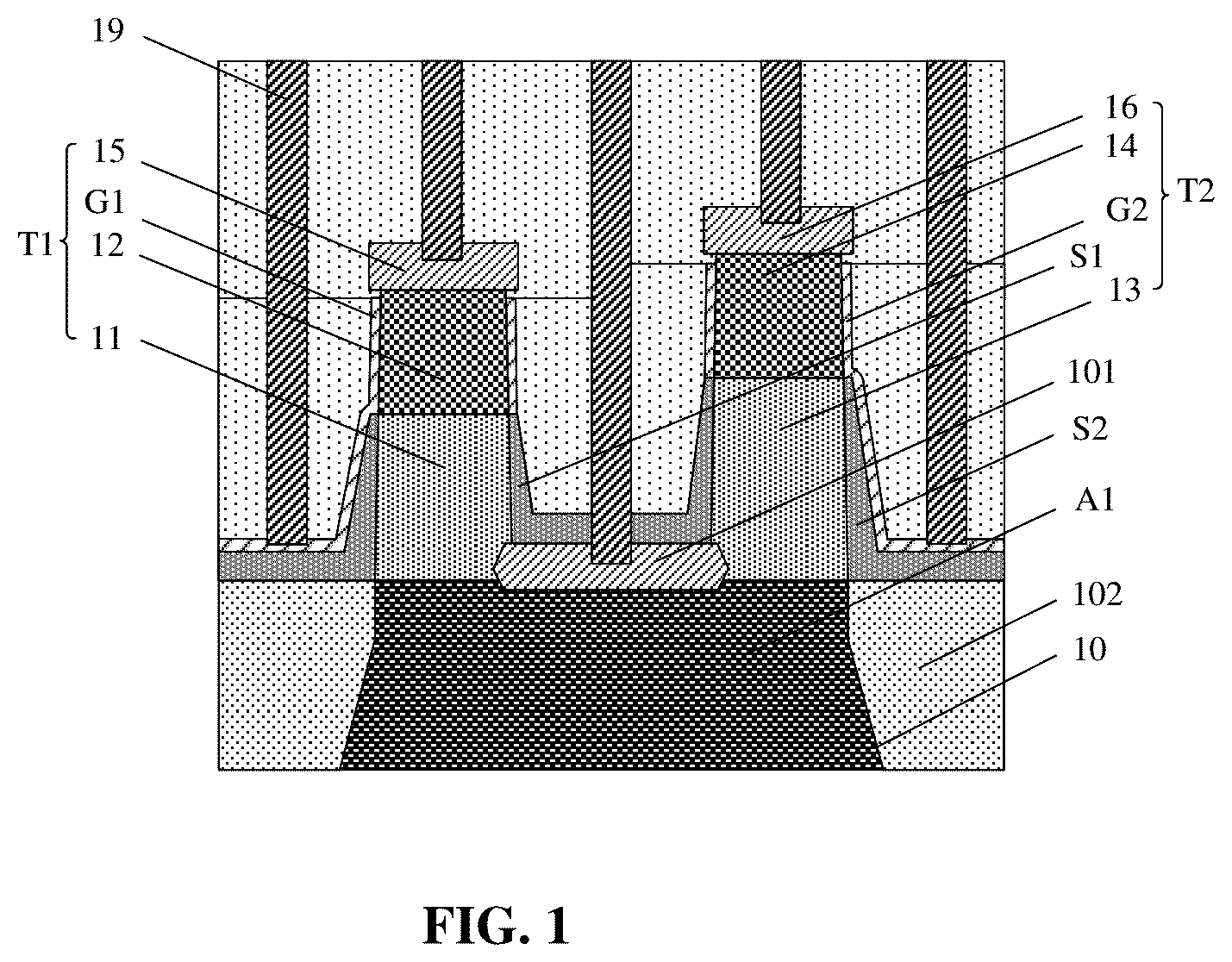 Patent US12610585 Figure 1 – Semiconductor structure and method for manufacturing same