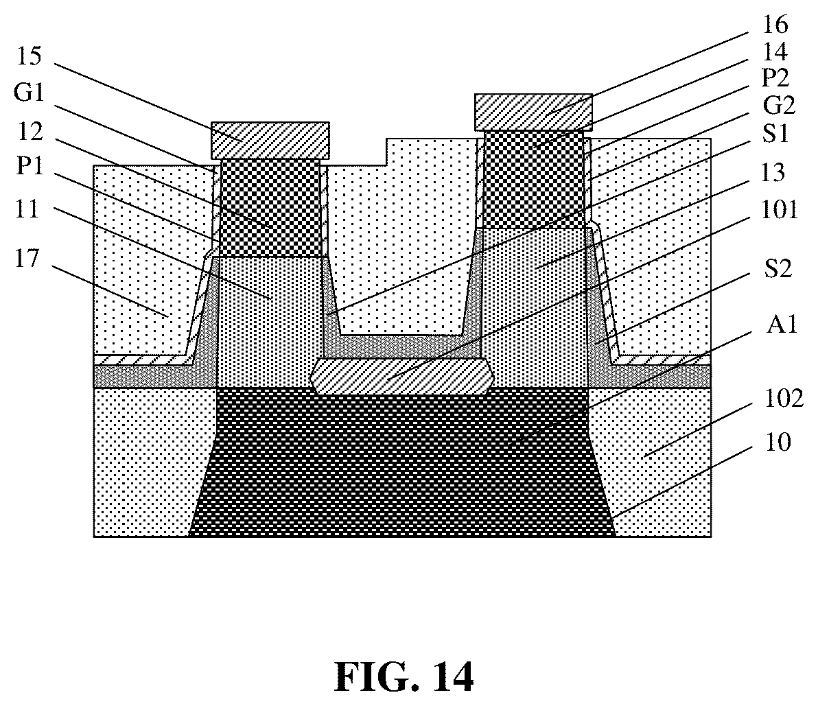 Patent US12610585 Figure 14 – Semiconductor structure and method for manufacturing same