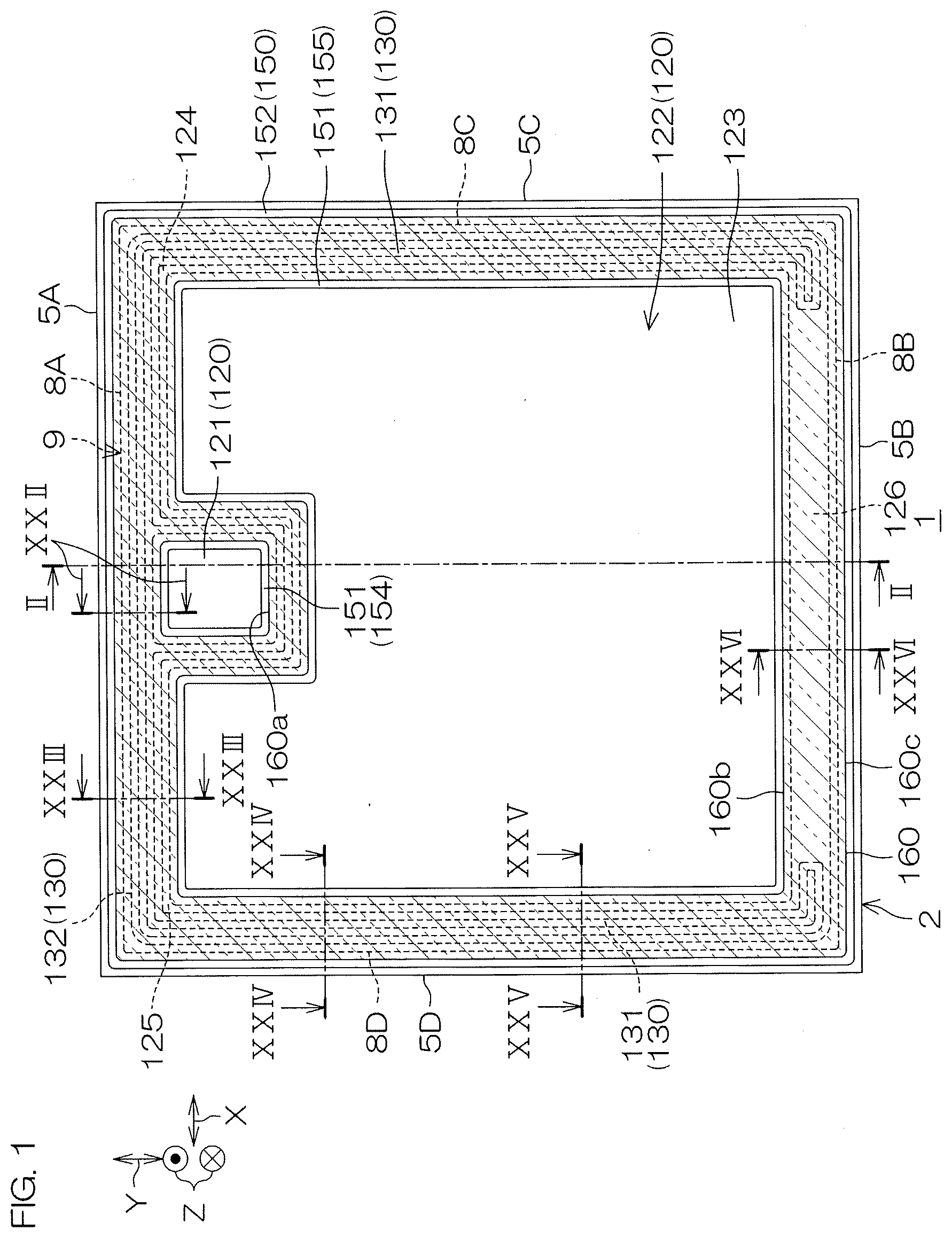 Patent US12610597 — SiC semiconductor device with mesa trench structure and sidewall wiring — Figure 1