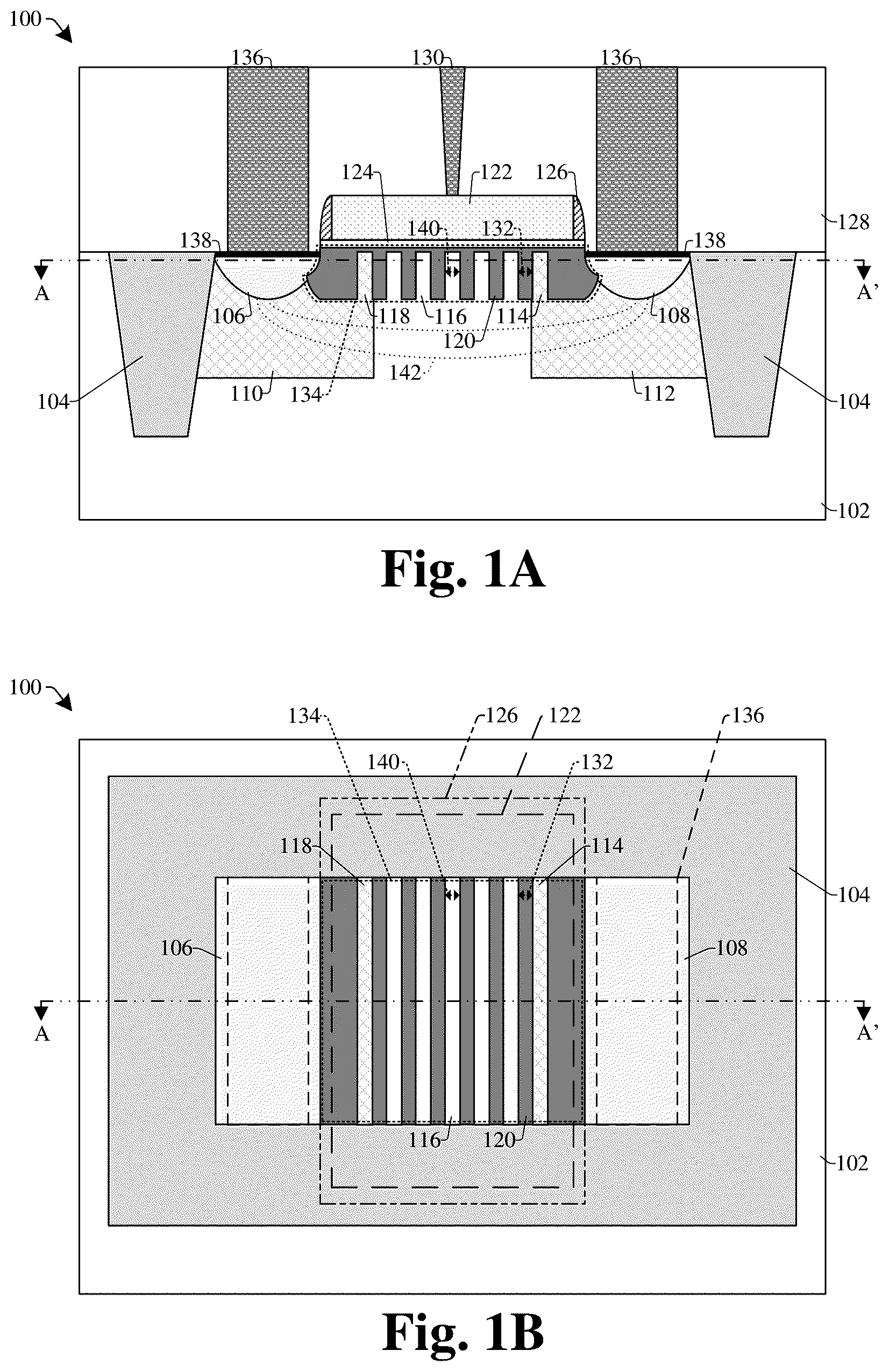 Patent US12610608 — Hybrid Fin-dielectric semiconductor device — Figure 1