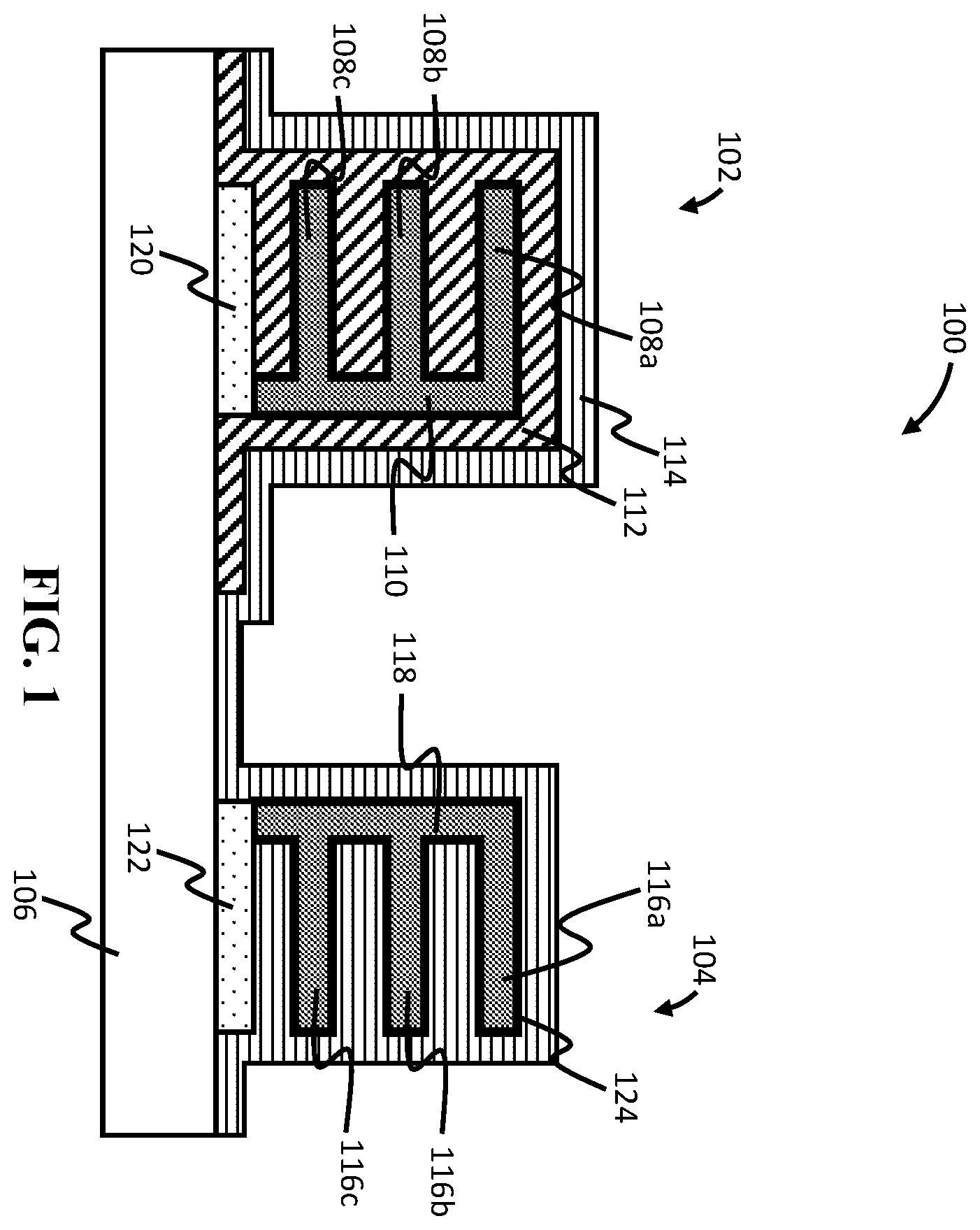 Patent US12610613 — Nanosheet device with vertical blocker fin — Figure 1