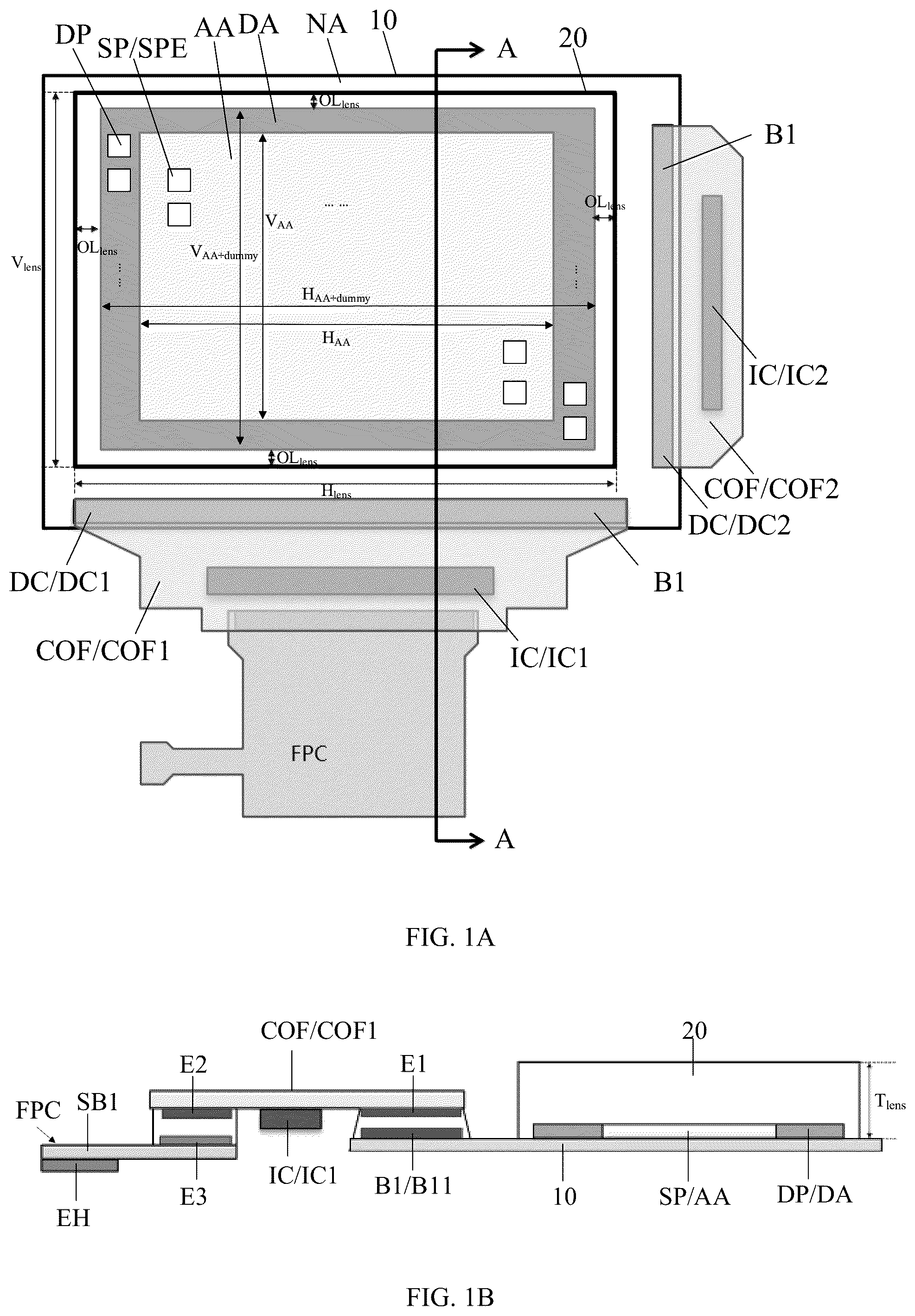Patent US12610637 Figure 1 – Texture recognition module and display device