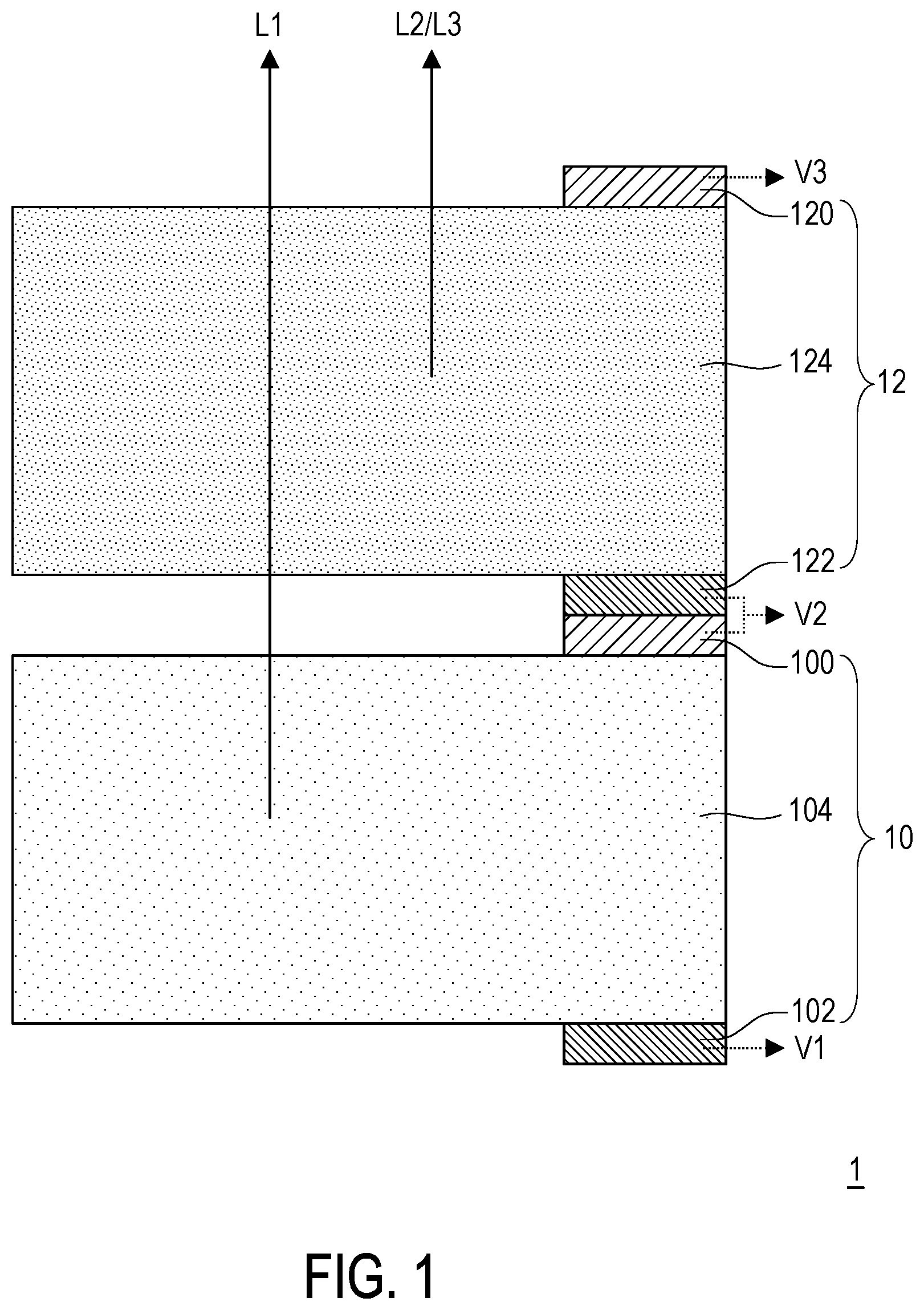 Patent US12610676 — Light emitting device structure and operation method thereof — Figure 1