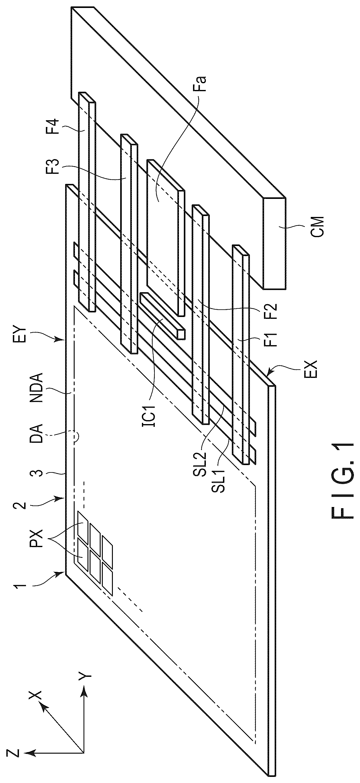 Patent US12610677 — Display device — Figure 1