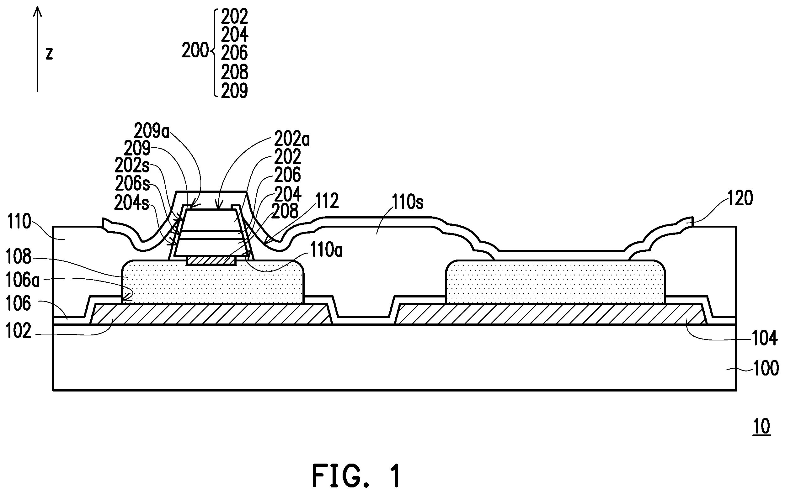 Patent US12610678 — Light emitting panel — Figure 1