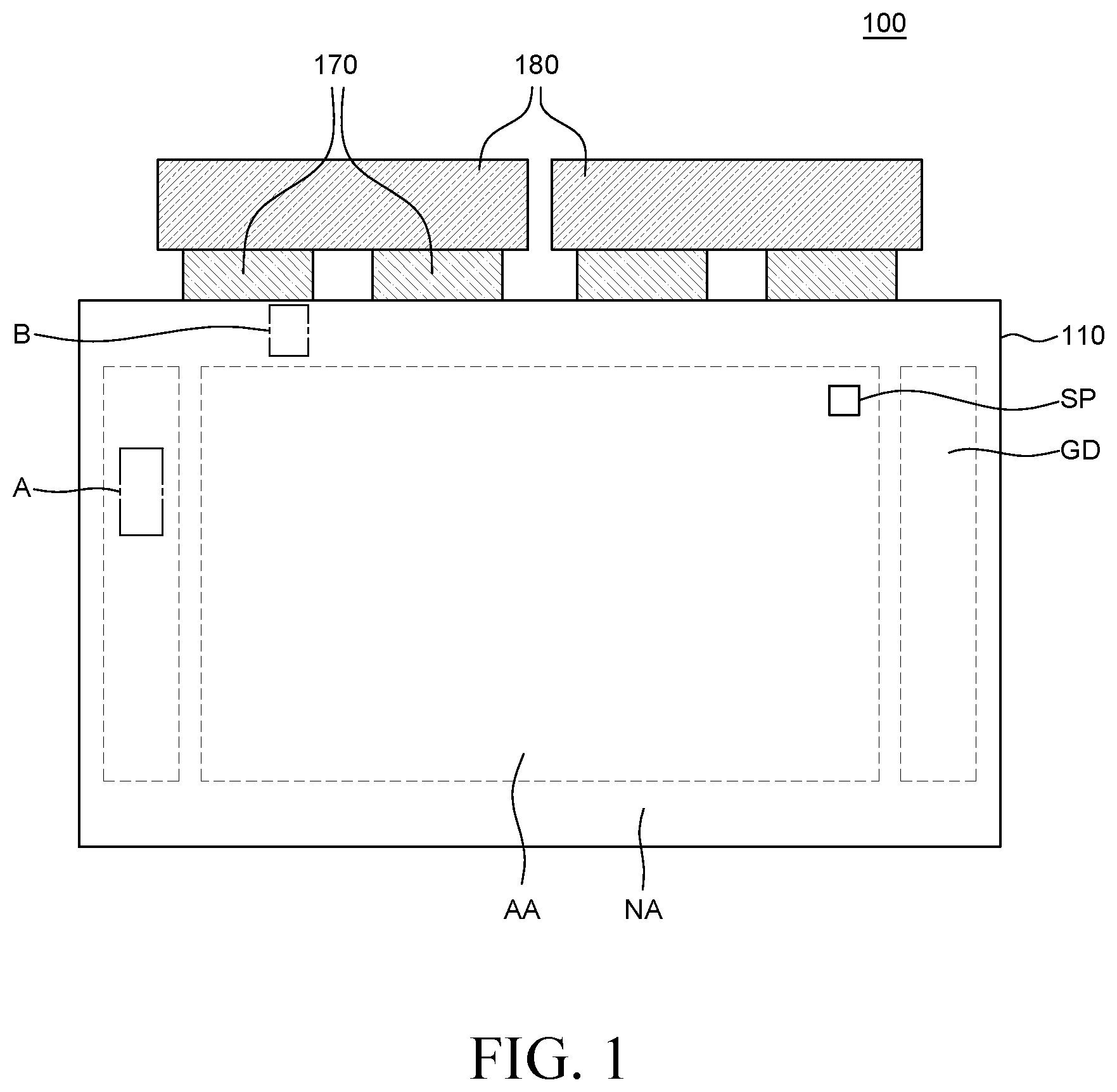 Patent US12610729 Figure 1 – Display device