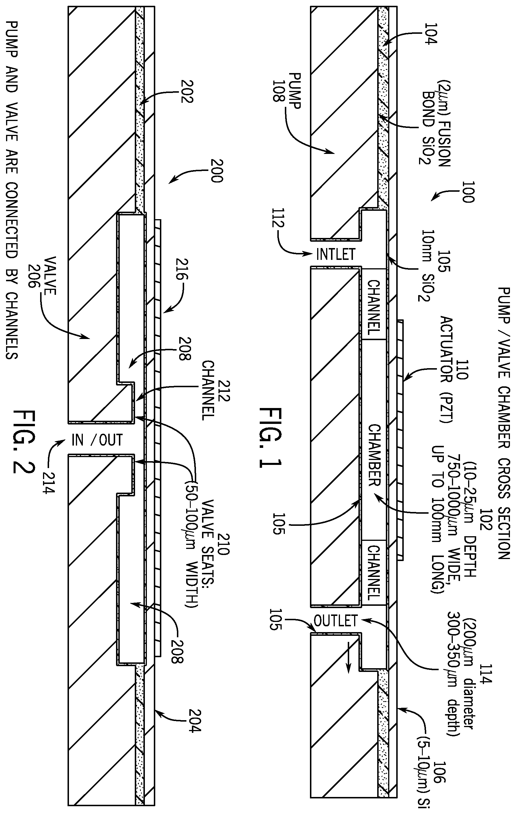 Patent US12610742 Figure 1 – Micropump and method of fabricating the same