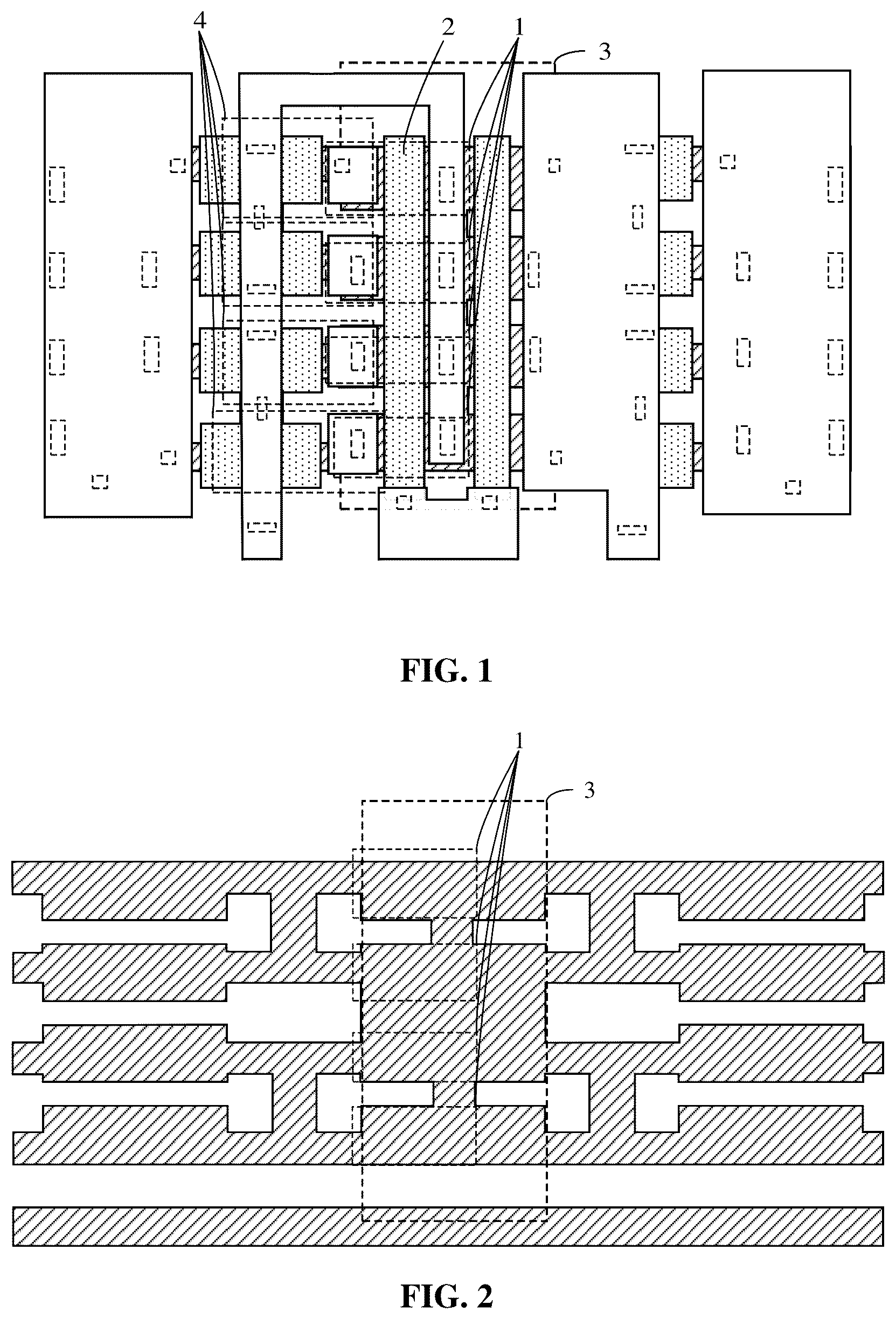 Patent US12610786 Figure 1 – Semiconductor layout structure and semiconductor test structure