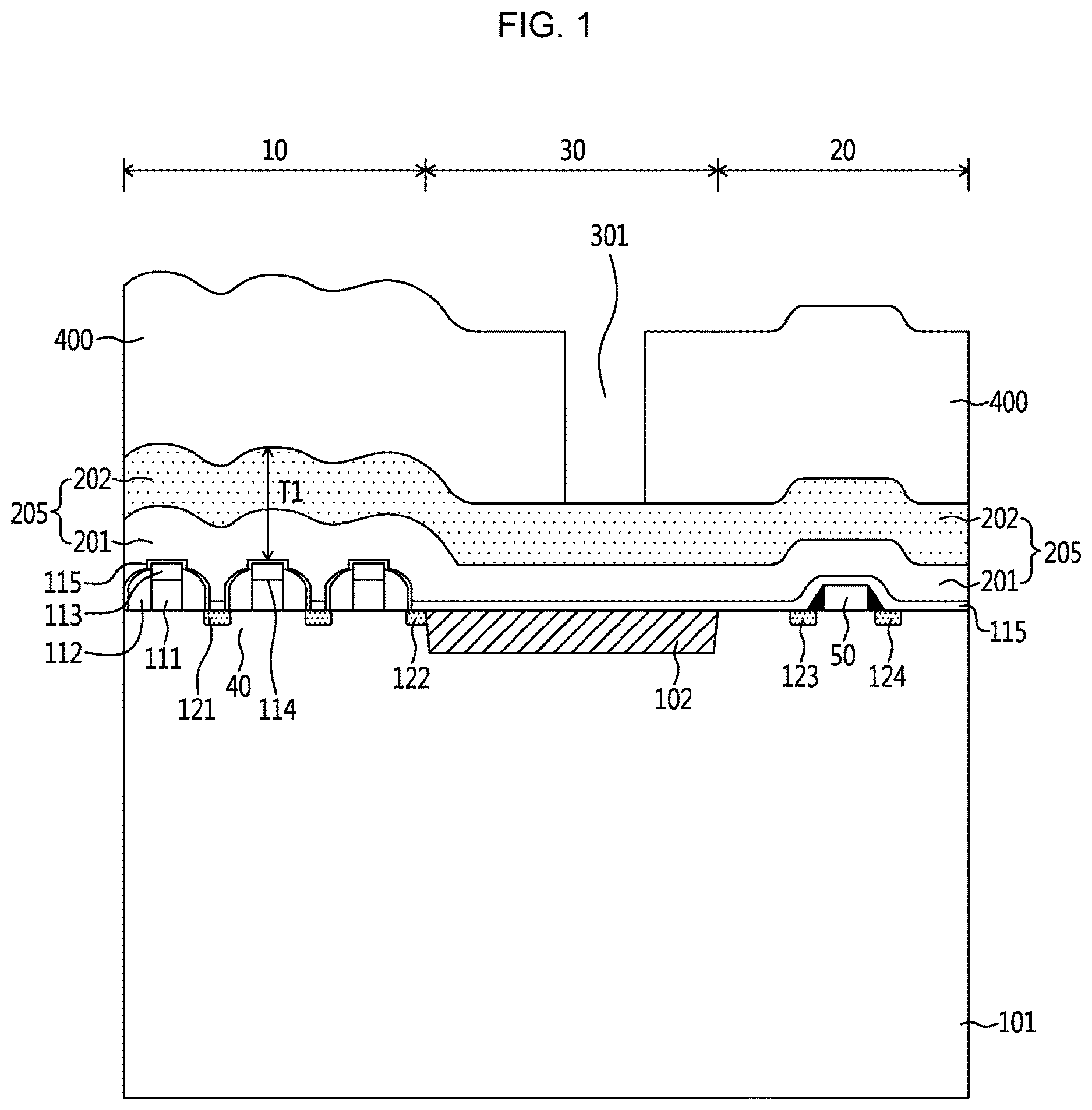 Patent US12610794 Figure 1 – Semiconductor device and method having deep trench isolation