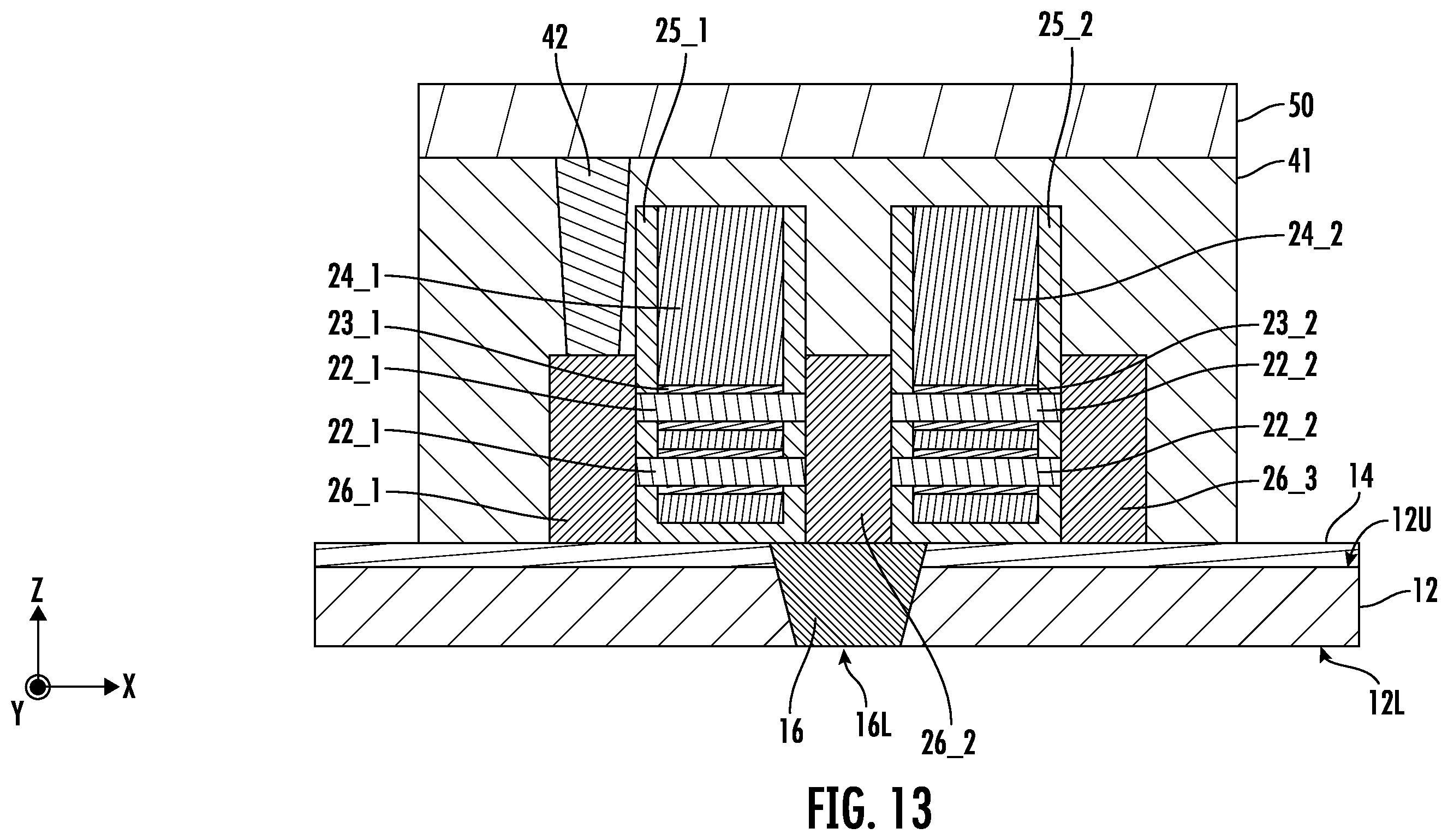 Patent US12610807 Figure 13 – Integrated circuit devices including a back side power distribution network structure and methods of forming the same