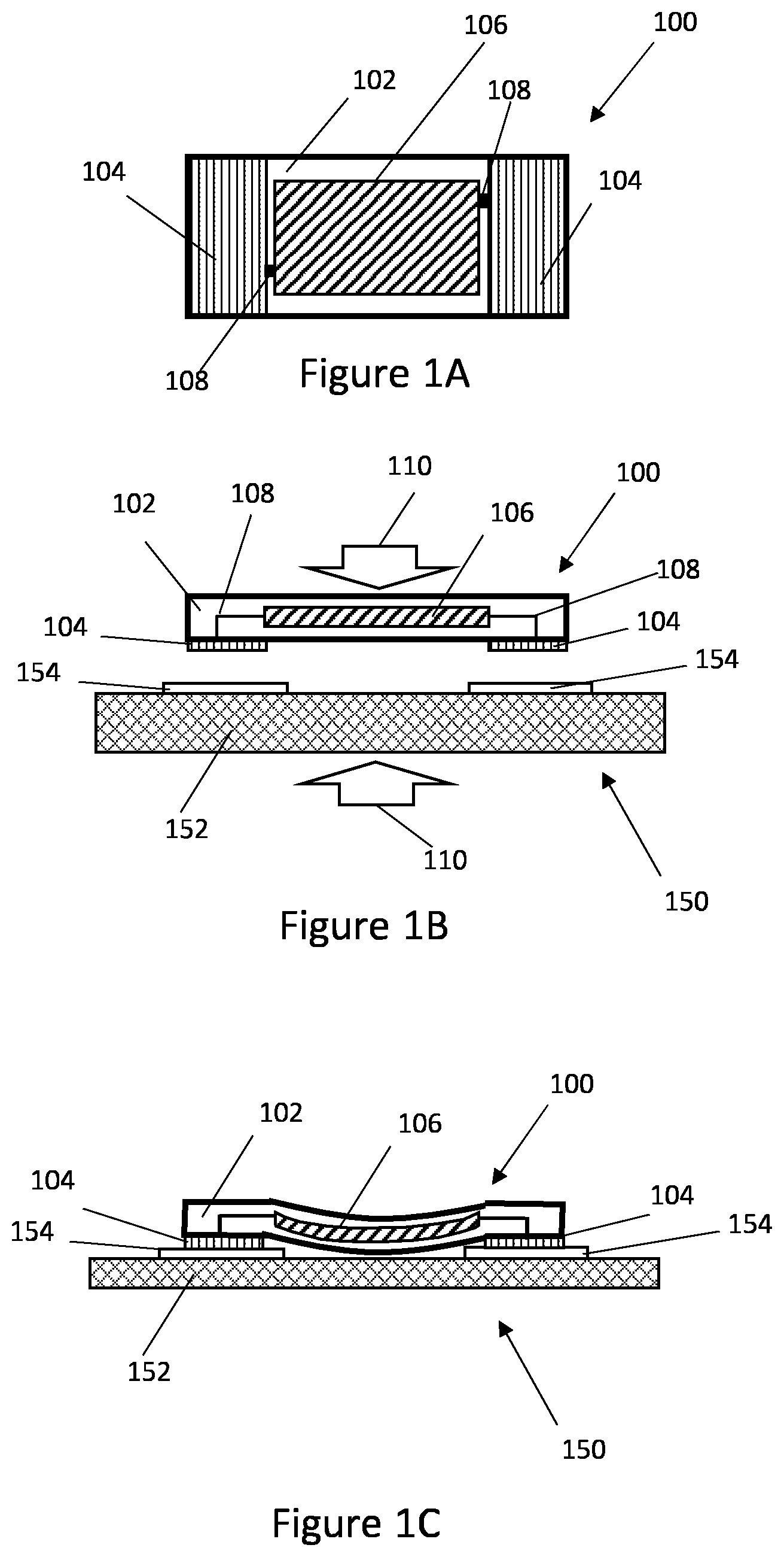 Patent US12610823 Figure 1 – Flexible electronic circuits with support structures